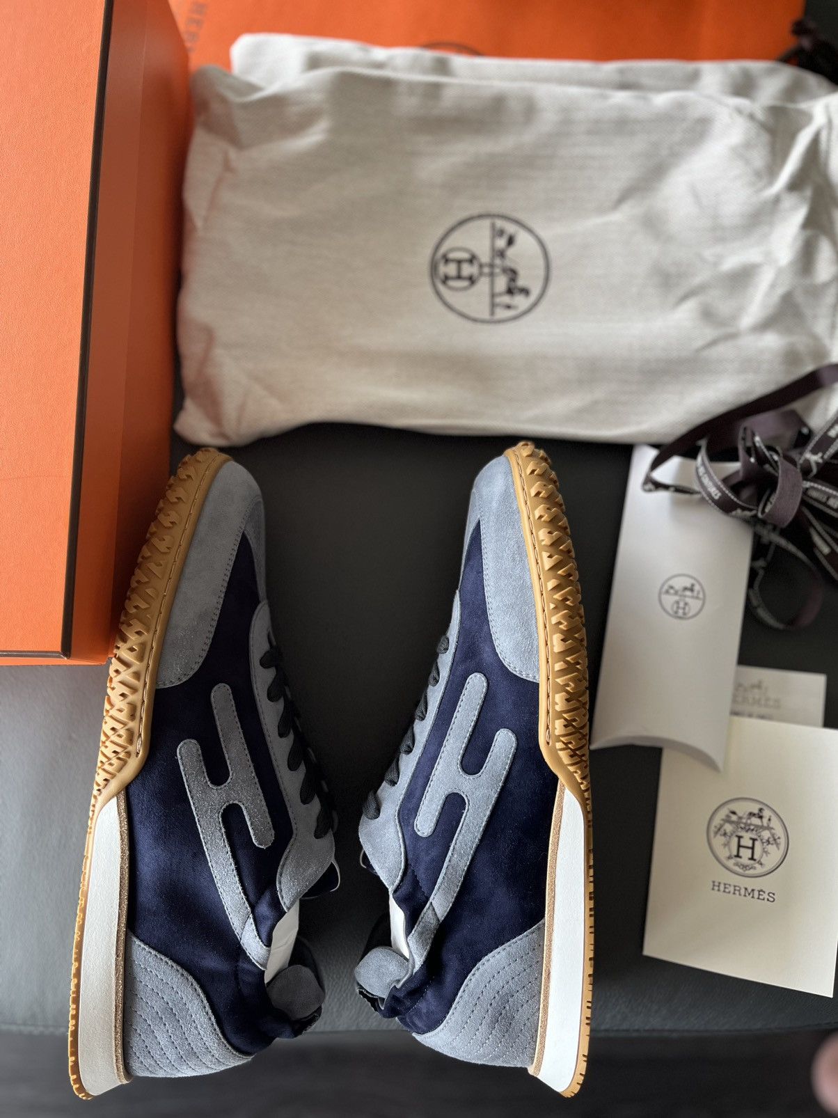 Hermes Runway Hermes Jet Sneaker Brand New Full Set Size US 10.5 / EU 43-44 - 10 Thumbnail