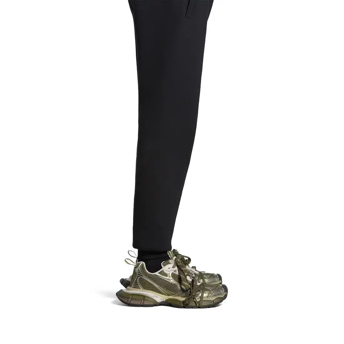 Balenciaga o1mt1gz0325 3XL Sneakers in Dark Green/Light Beige Size US 11 / EU 44 - 7 Thumbnail