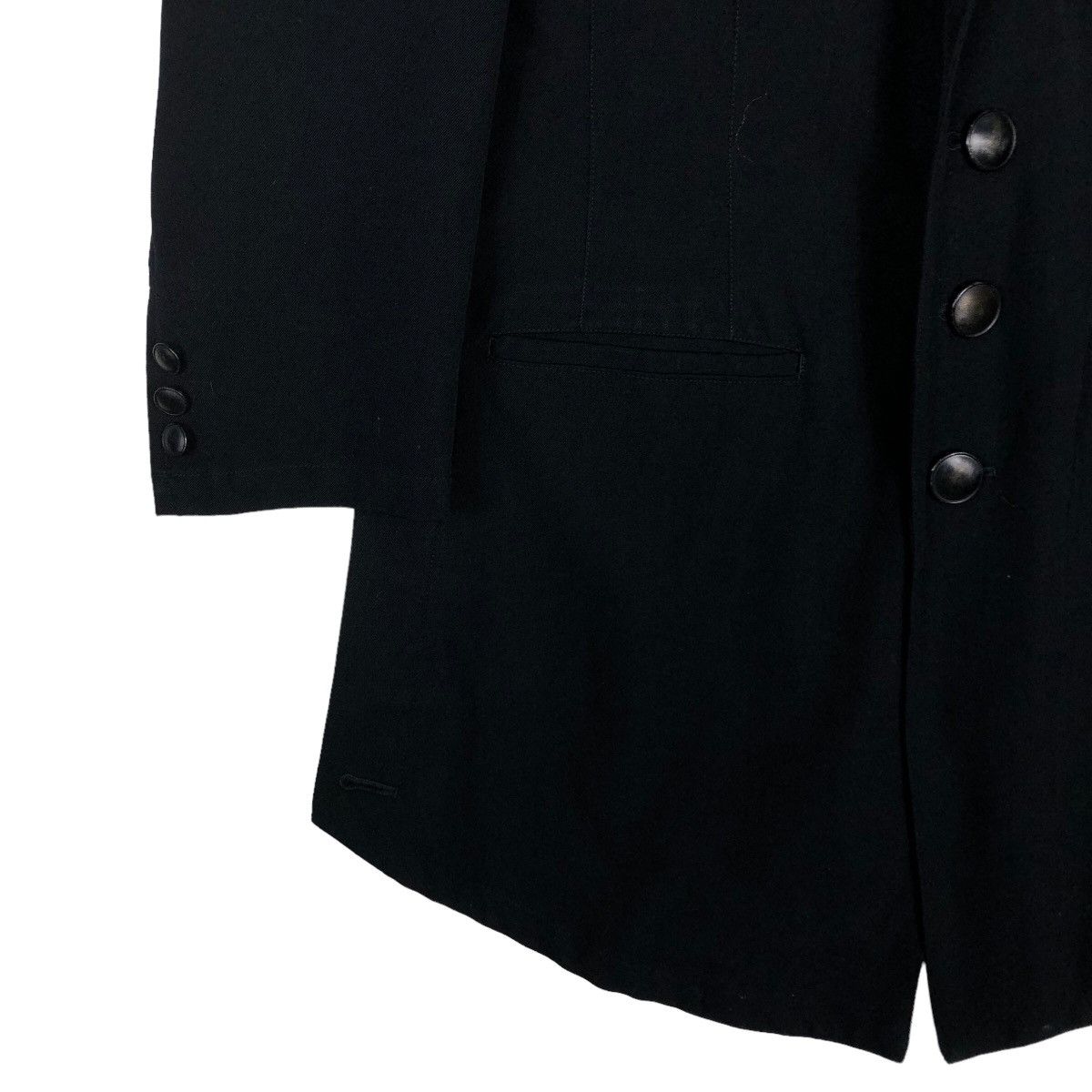 Yohji Yamamoto 🔥Rich Black Bondage Design Asymmetrical Design Cut AT Japan Size US M / EU 48-50 / 2 - 4 Thumbnail