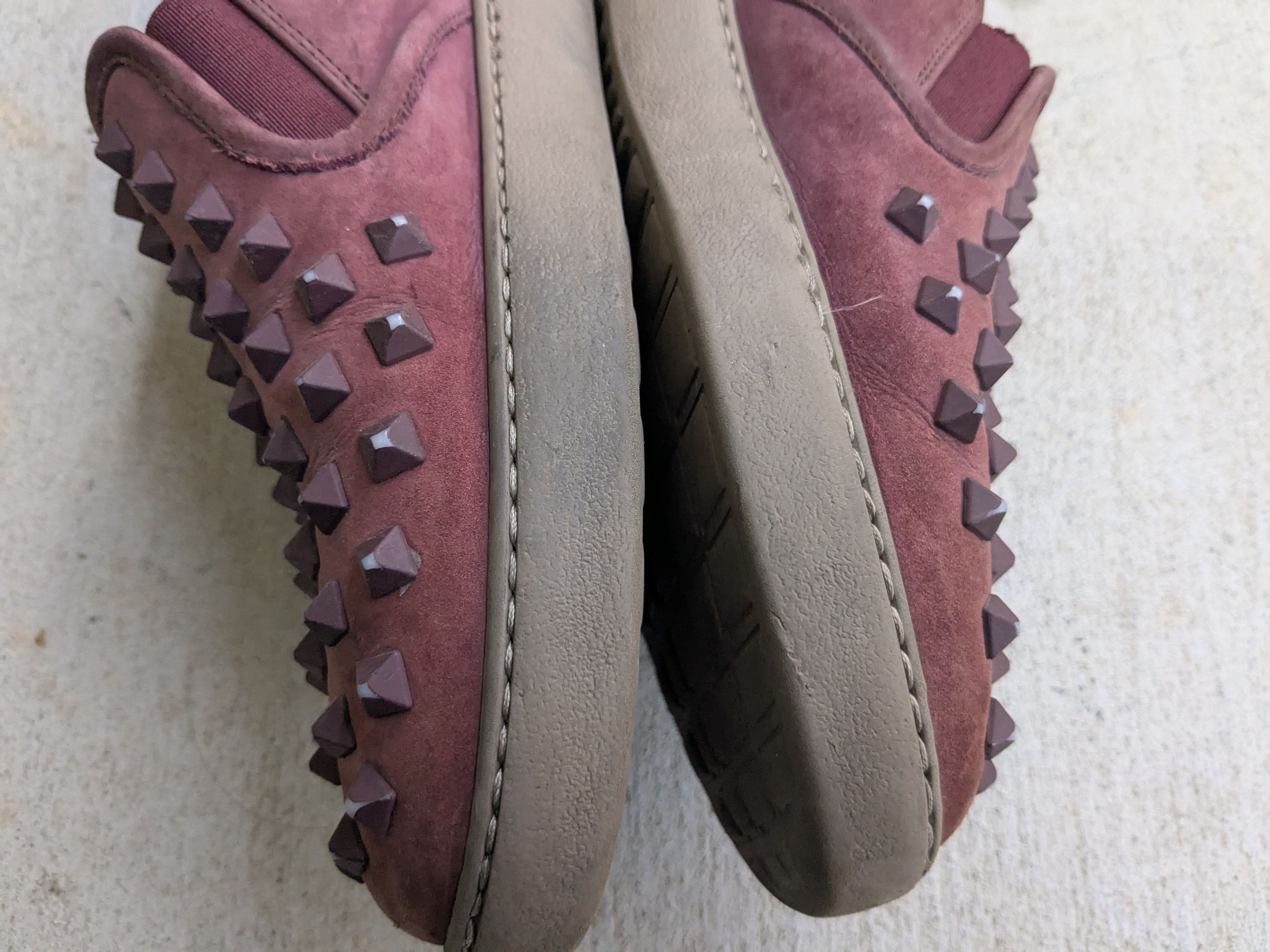 Valentino Valentino Slip On Sneakers Spikes Burgundy Red 8 41 Size US 8 / EU 41 - 8 Thumbnail