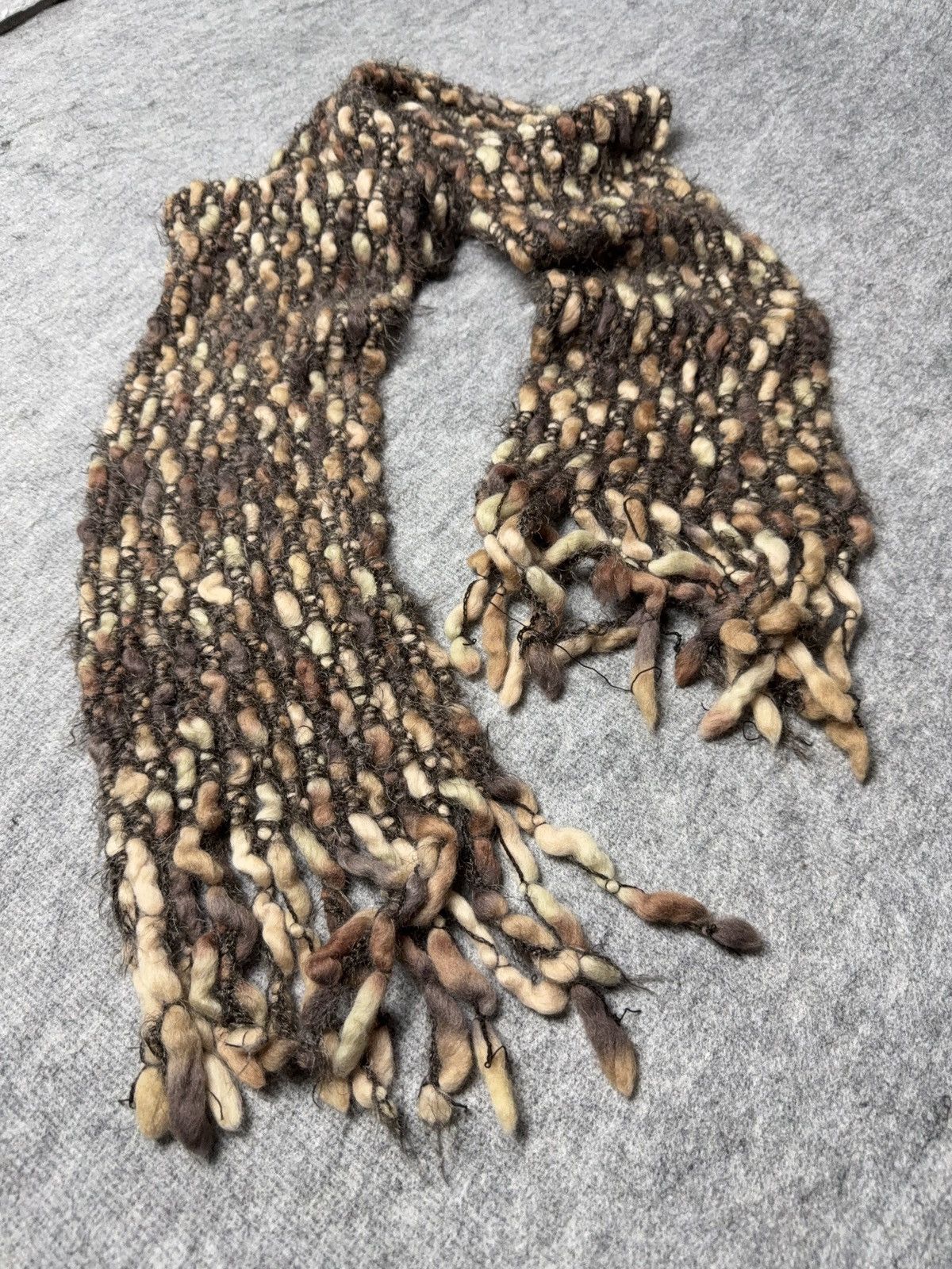 Japanese Brand Avant Garde japanese fuzzy mohair Opium scarf vintage y2k Size ONE SIZE - 1 Thumbnail