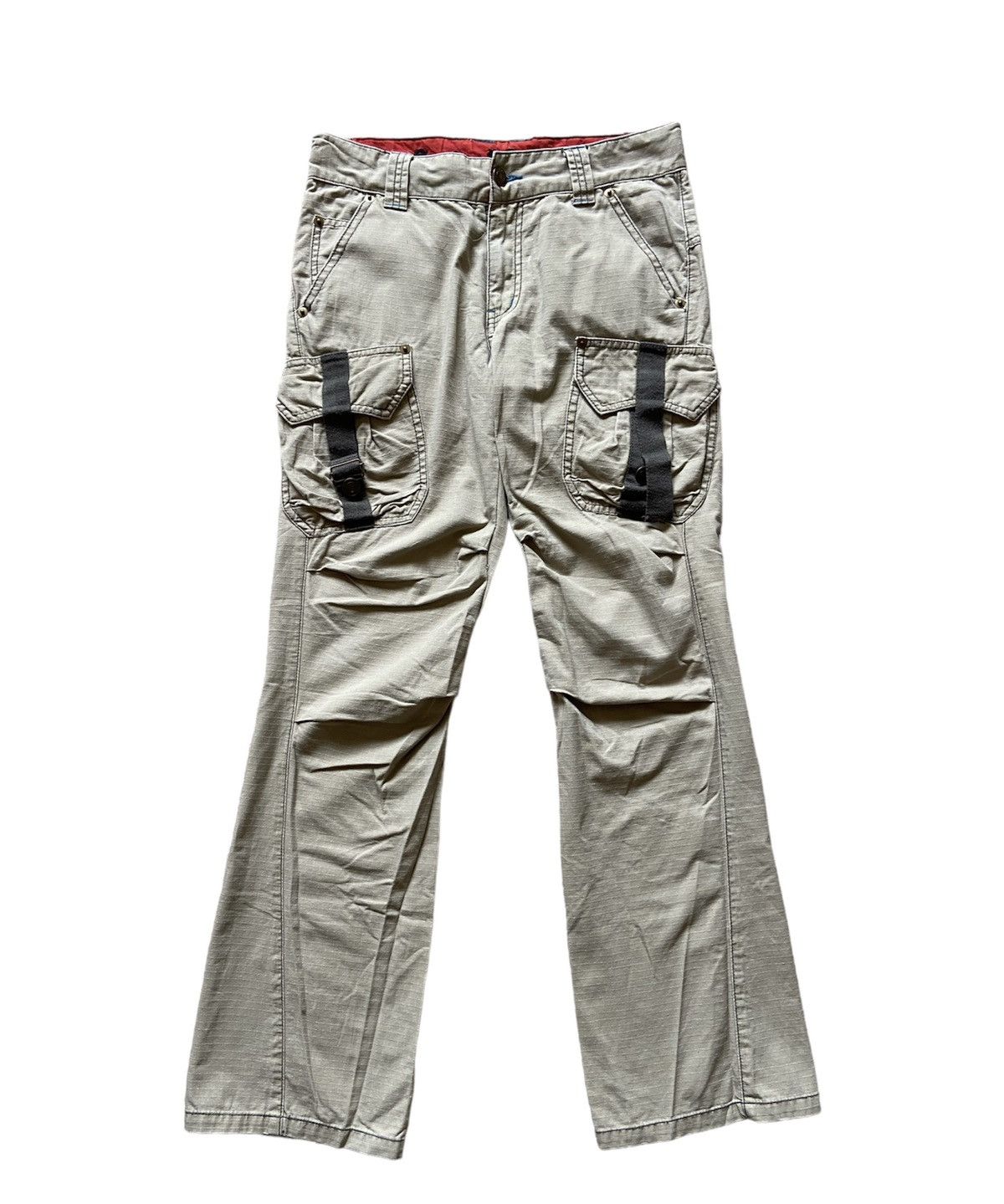 14th Addiction × Japanese Brand Vintage Ba-tsu Cargo Ripstop Flare Pants Size US 29 - 2 Thumbnail