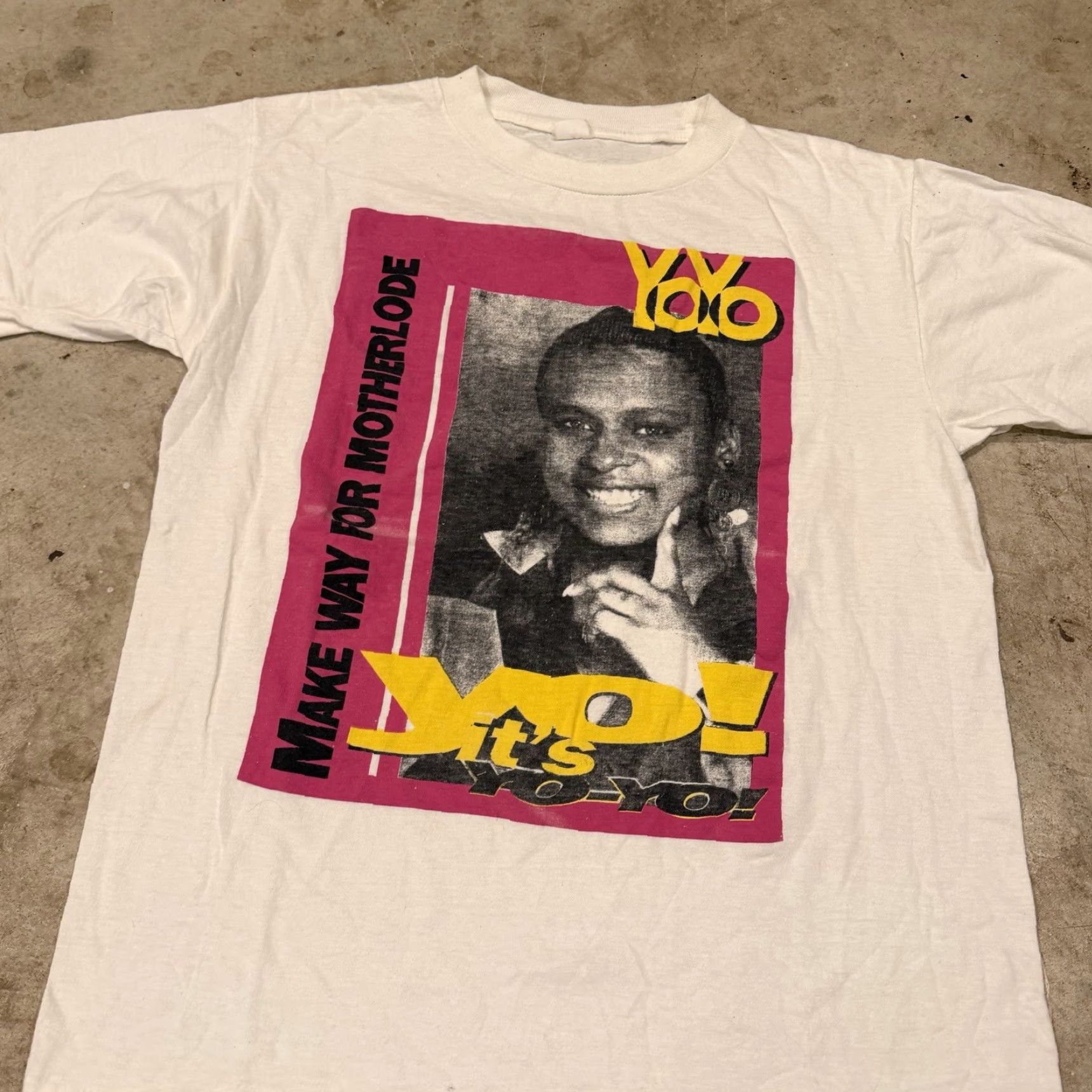 Vintage VINTAGE Rap Tee YoYo Make Way for the Motherlode T-Shirt Size Medium White Single Stitch Mens Size US M / EU 48-50 / 2 - 5 Thumbnail