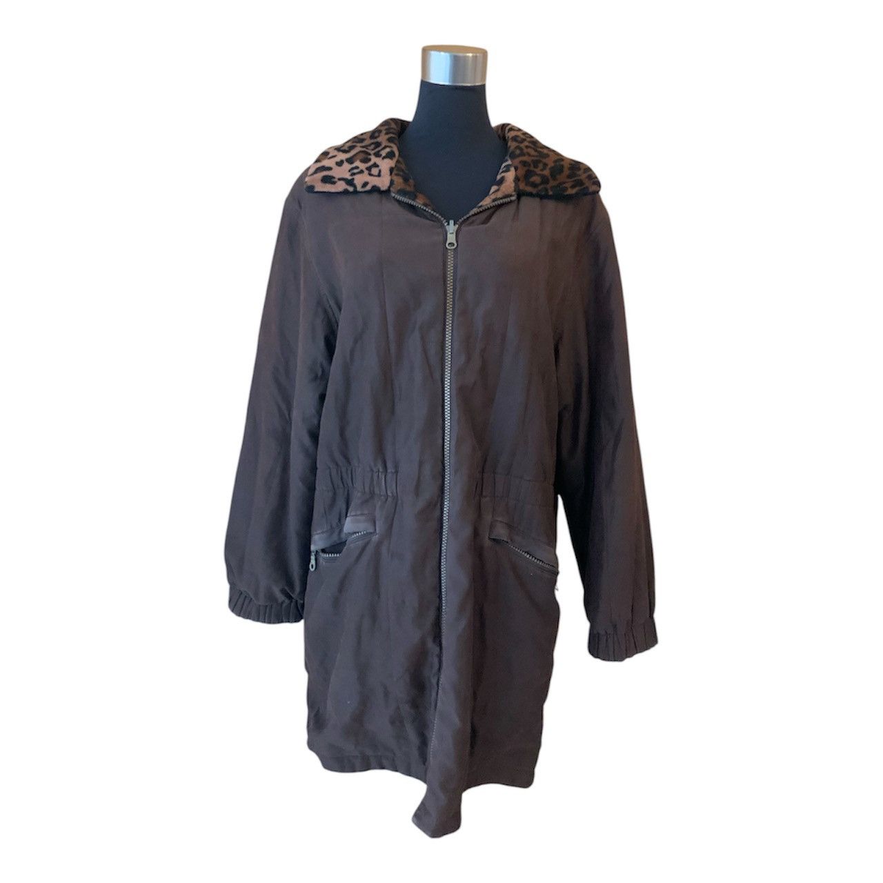 Vintage Vintage 80s Women’s Brown Reversible Winter Overcoat Size M / US 6-8 / IT 42-44 - 15 Thumbnail