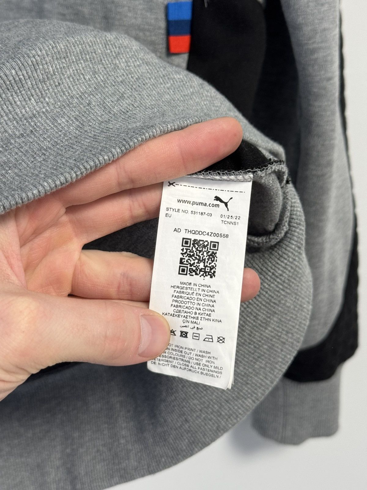 PUMA Men's BMW L Motorsport Full-Zip Hoodie GRAY