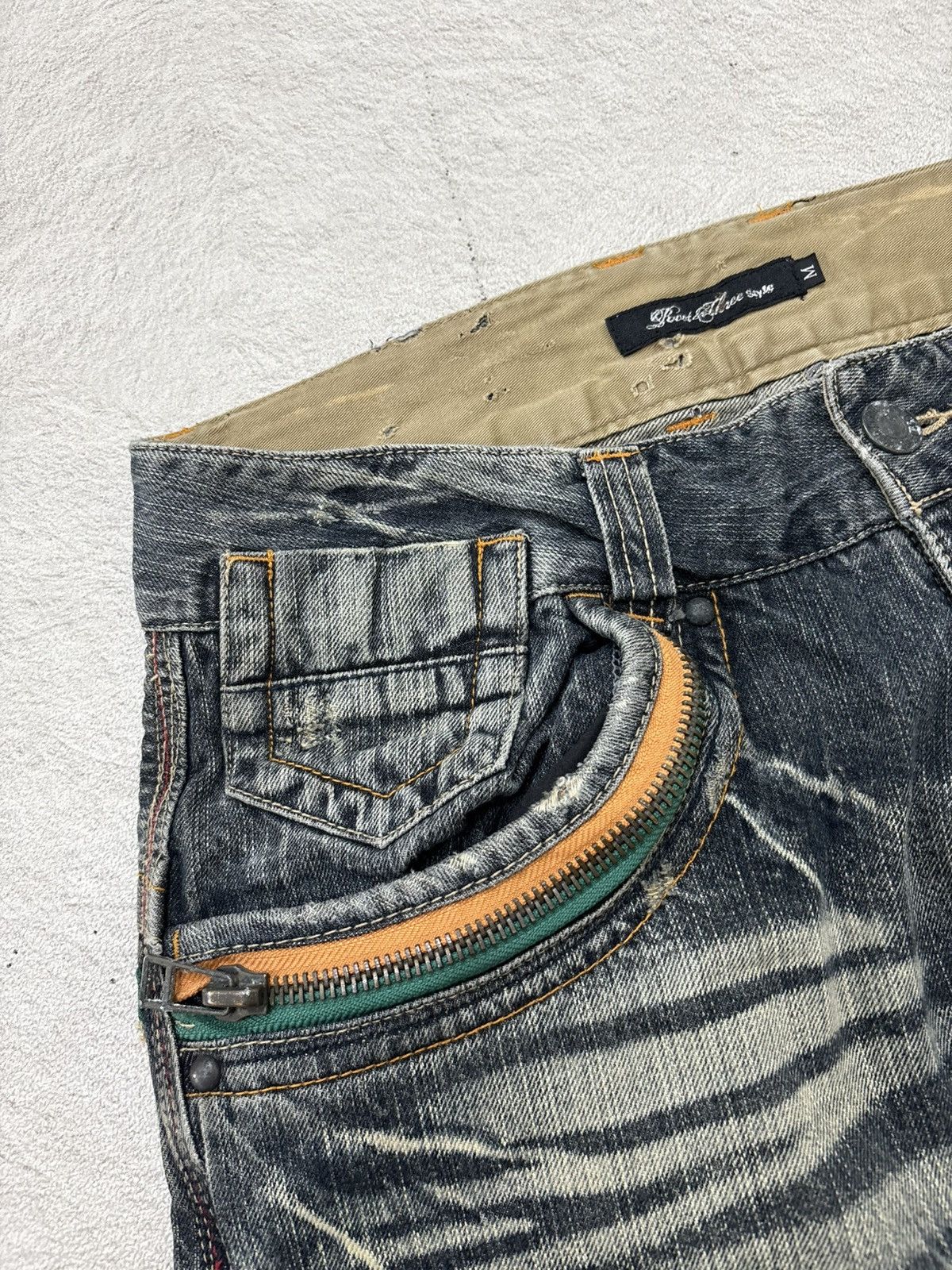 Kapital 2000s Rootthree destroy wash denim kapital style Size US 30 / EU 46 - 3 Thumbnail