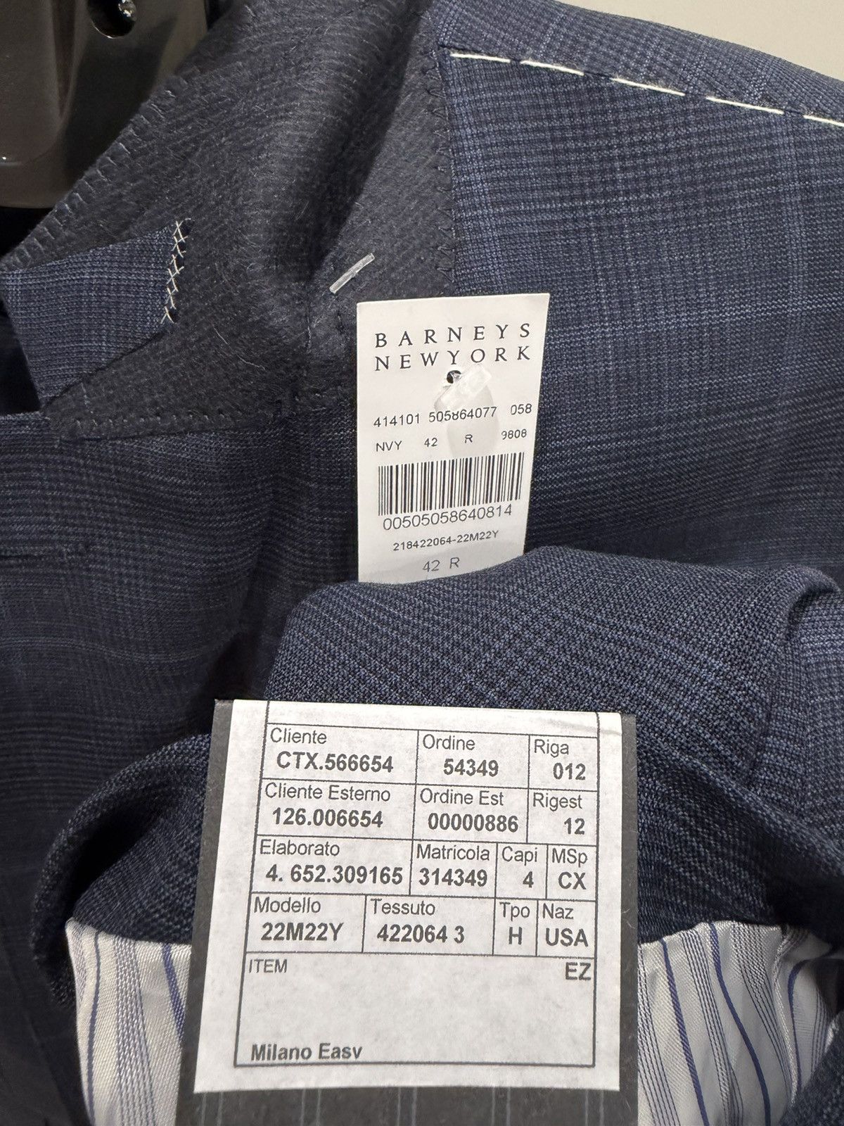 Ermenegildo Zegna Ermenegildo Zegna Navy Windowpane 2-Piece Suit 42R US/52R IT Size 42R - 4 Thumbnail