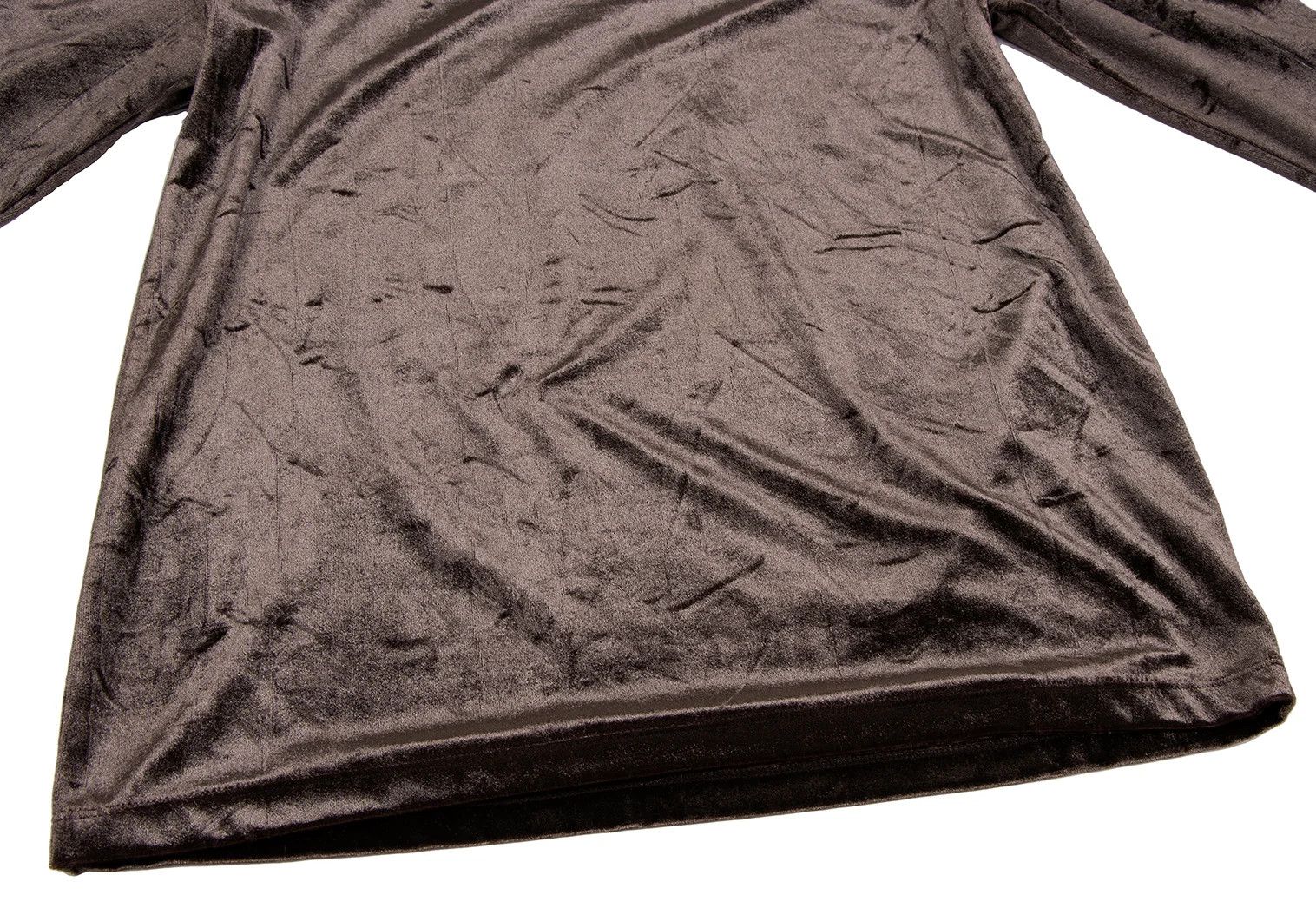 Jean Paul Gaultier Glossy Velvet High Neck Top in Dark Brown, Size 48 Size US M / EU 48-50 / 2 - 6 Thumbnail