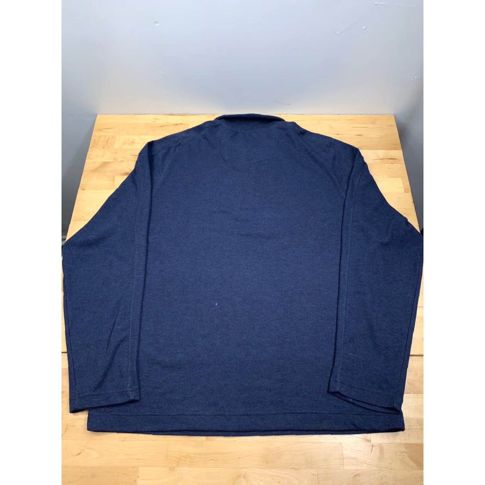 Robert Graham Robert Graham Mens Pullover 2XL Classic Fit Long Sleeve 1/4 Zip Heathered Blue Cardigan Style Sweater Jacket - N/A Size US XXL / EU 58 / 5 - 2 Thumbnail