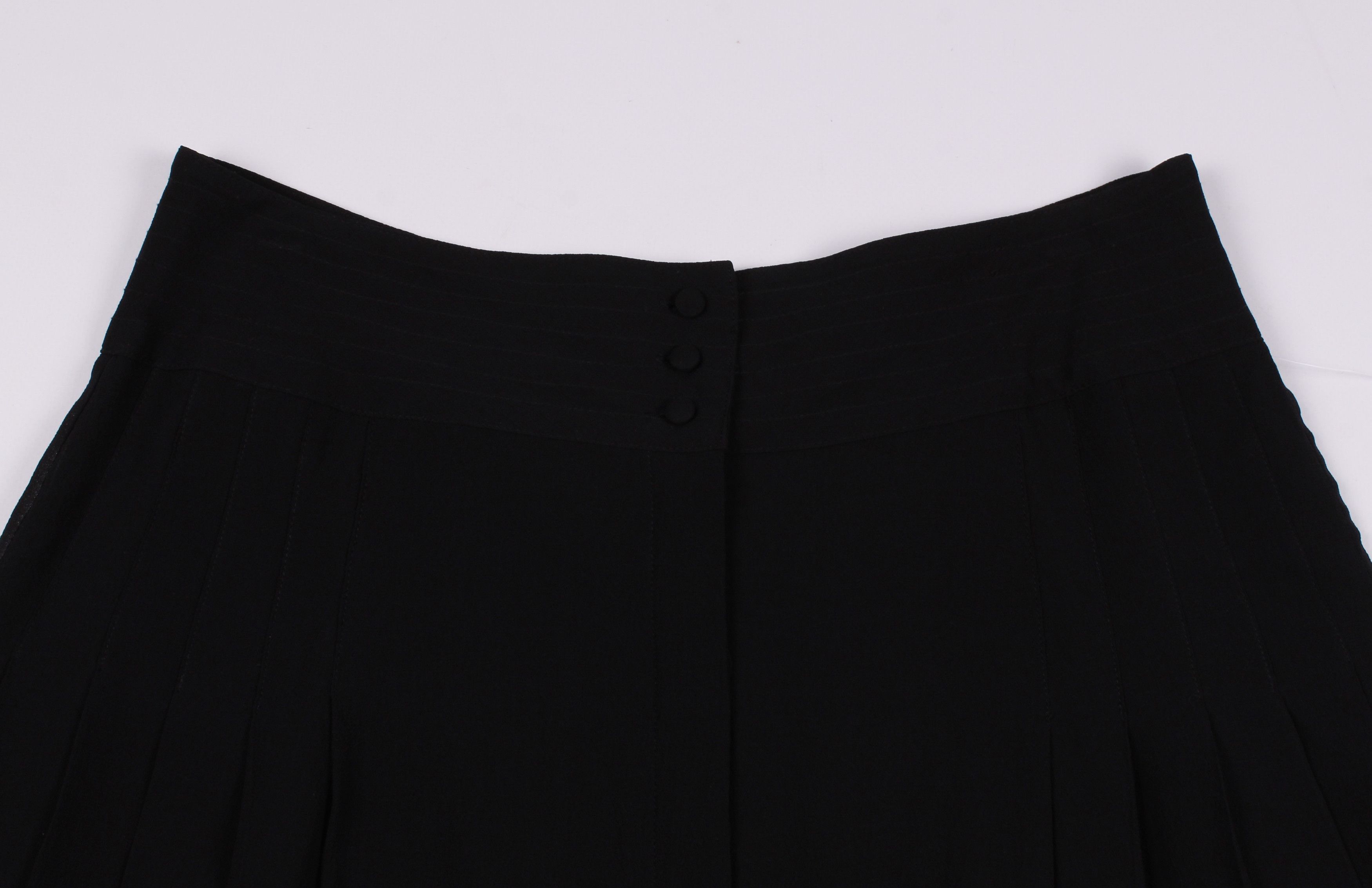 H&M × Karl Lagerfeld Vintage Karl Lagerfeld for H&M Silk Midi Flared Skirt Size 28" / US 6 / IT 42 - 2 Thumbnail