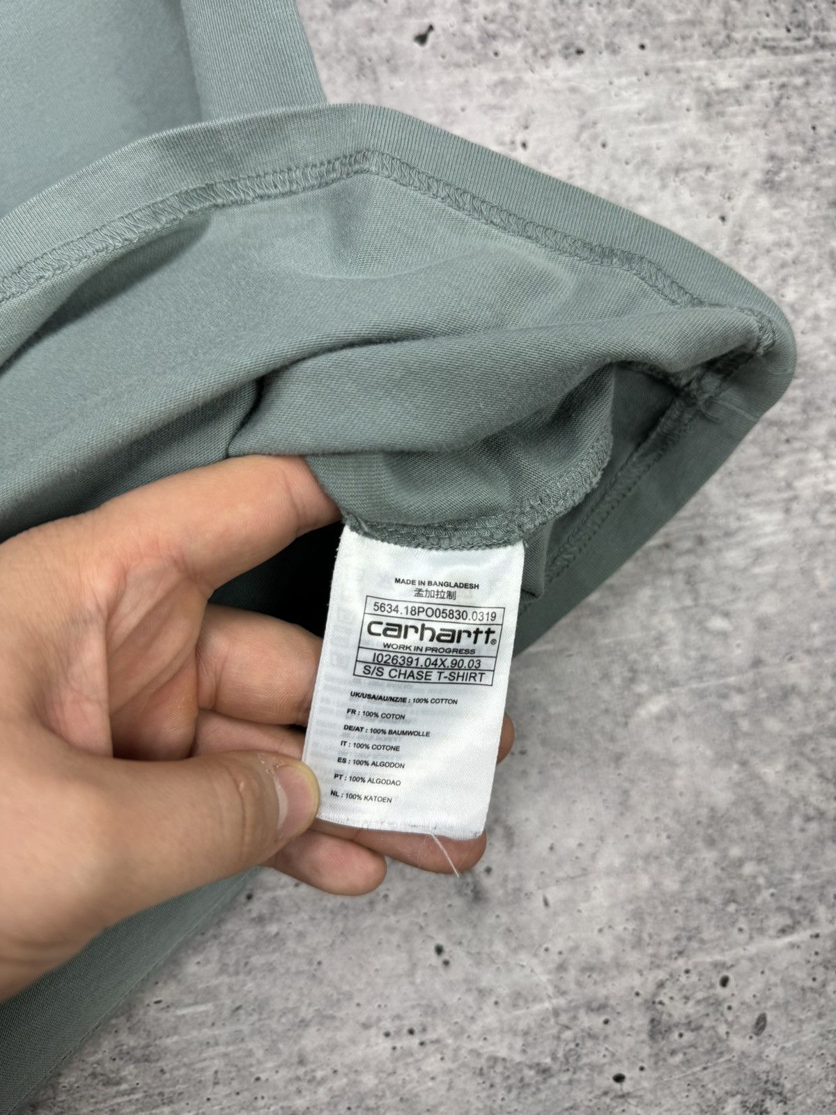 Carhartt × Carhartt Wip × Designer Vintage Y2K Style Carhartt WIP S/S Chase Logo T-Shirt Tee Size US L / EU 52-54 / 3 - 11 Thumbnail