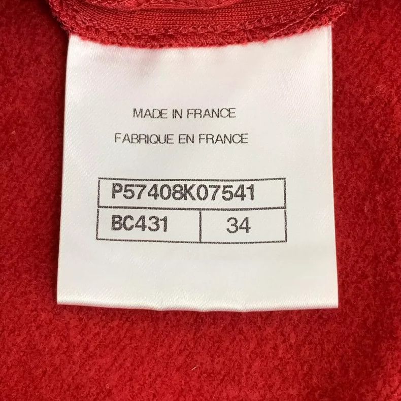 Chanel Chanel Red letter print cotton round-neck long-sleeved swea Size XXS / US 00 / IT 34 - 7 Thumbnail