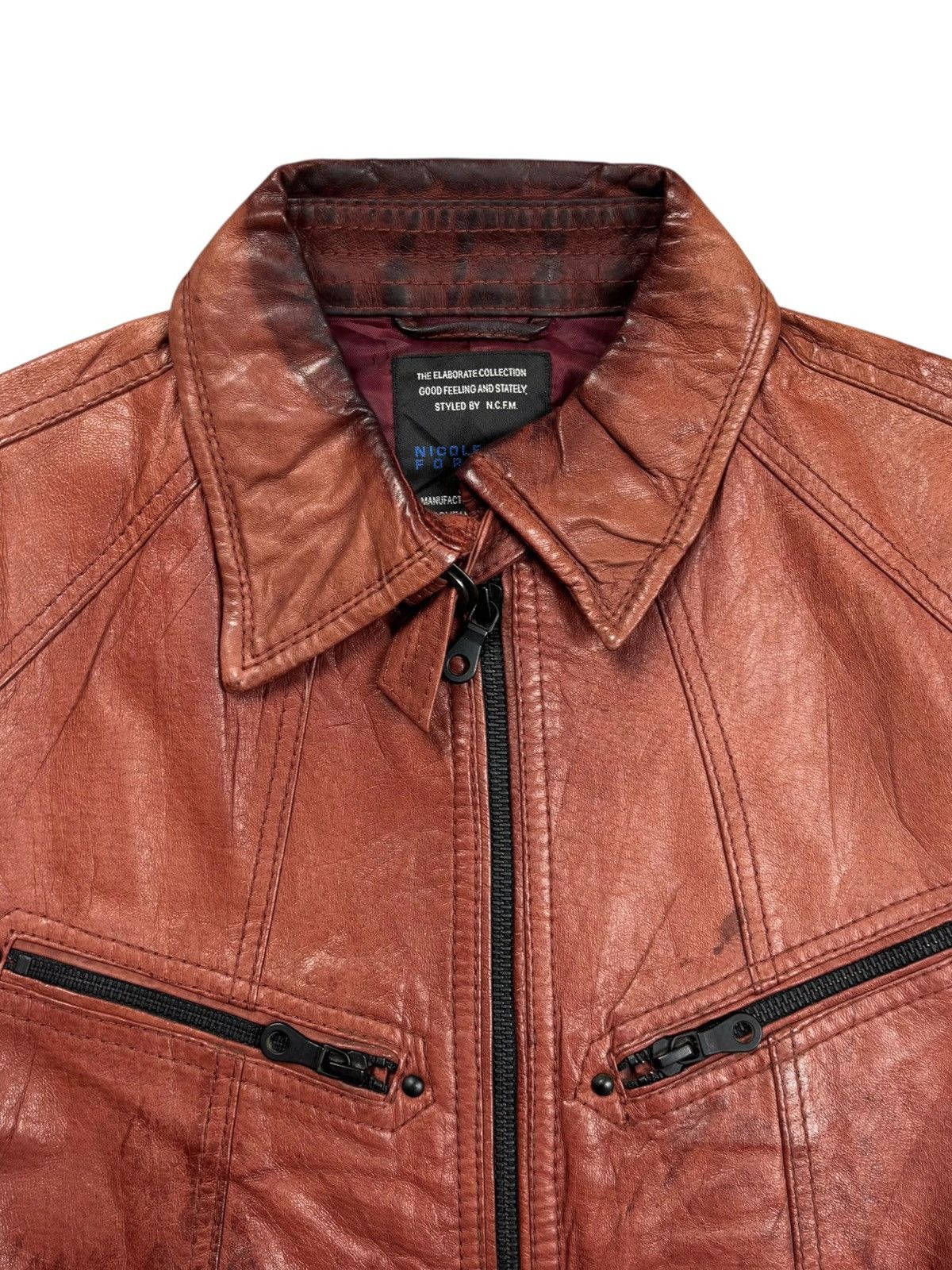 Ekam 2000s Nicole Club - Red Blood Vkei Style Leather Jacket Size US M / EU 48-50 / 2 - 8 Thumbnail