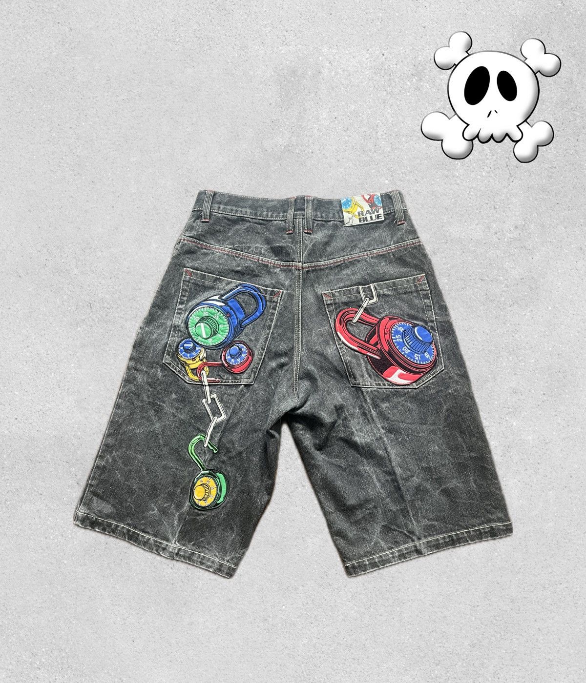 Affliction vtg raw blue jnco jort jorts skate Size US 34 / EU 50 - 1 Thumbnail