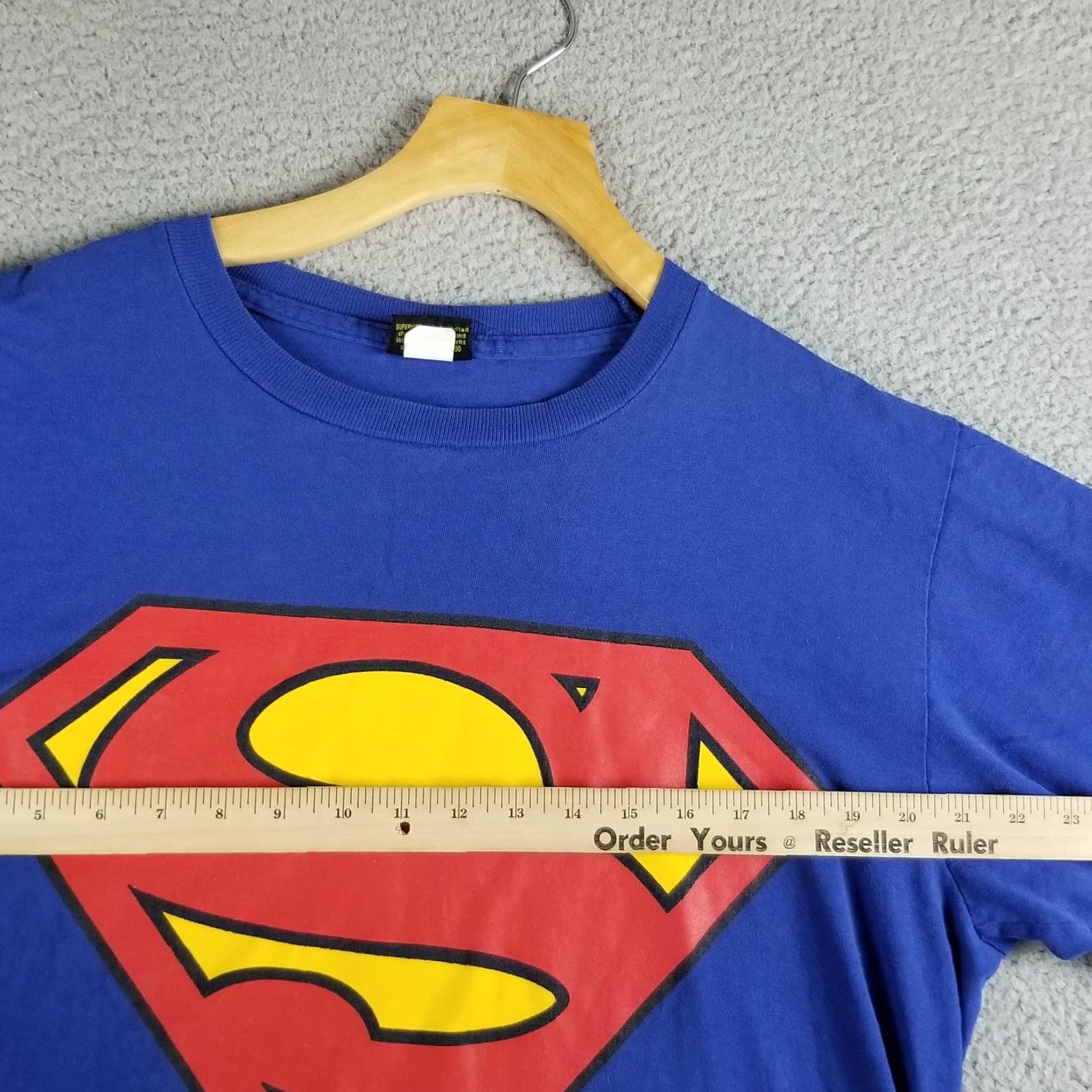 Vintage VINTAGE Warner Bros Superman T-Shirt Large Adult Blue 2000 DC Comics US 2000s Men Size US L / EU 52-54 / 3 - 5 Thumbnail