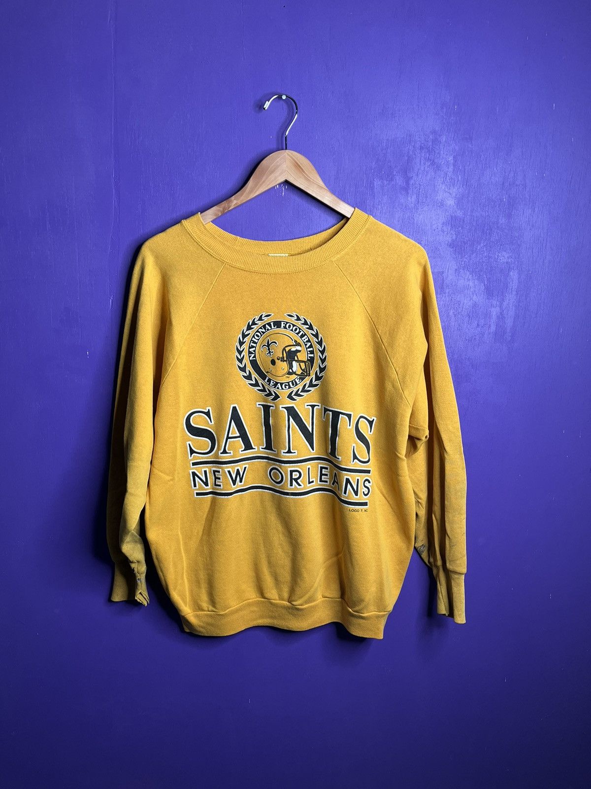 NFL × Vintage Vintage 80s Logo 7 New Orleans saints logo sweatshirt Size US L / EU 52-54 / 3 - 1 Thumbnail