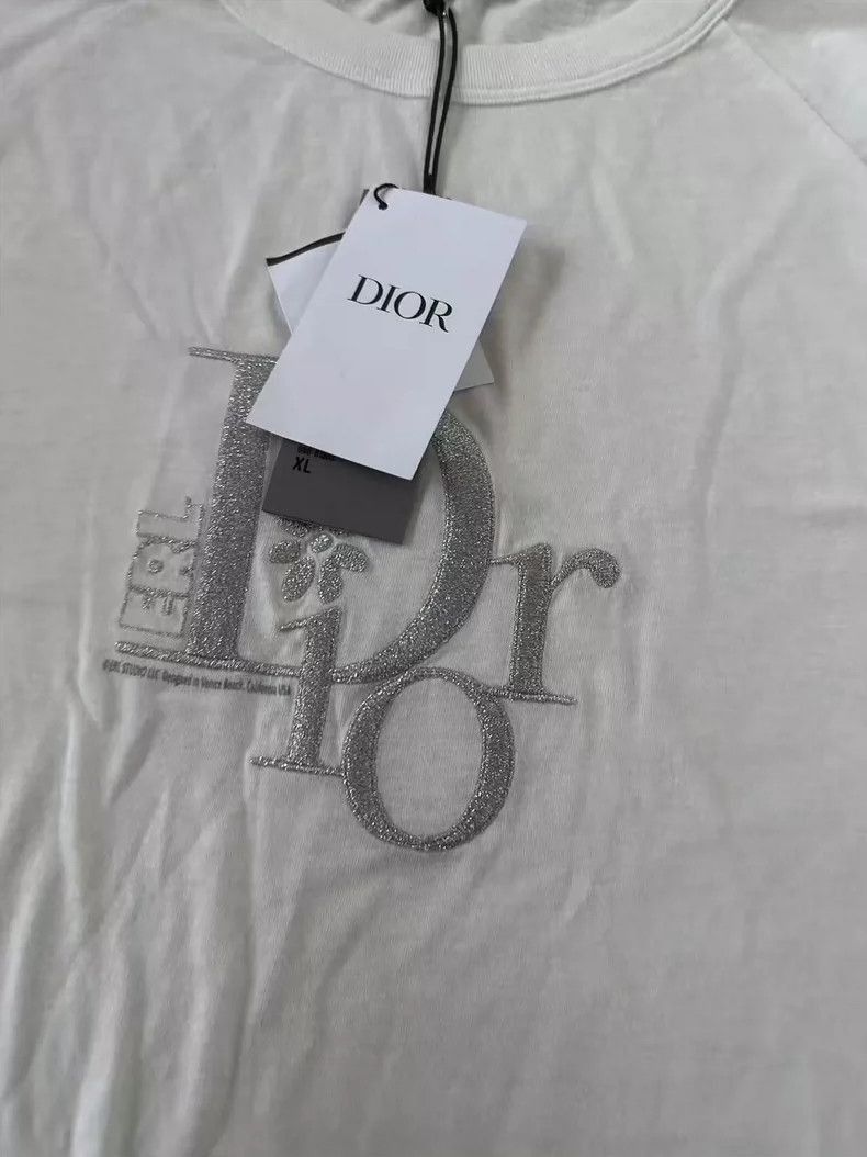 Dior Dior Logo Embroidered Long Sleeve TShirt-2506 Size US XL / EU 56 / 4 - 3 Thumbnail
