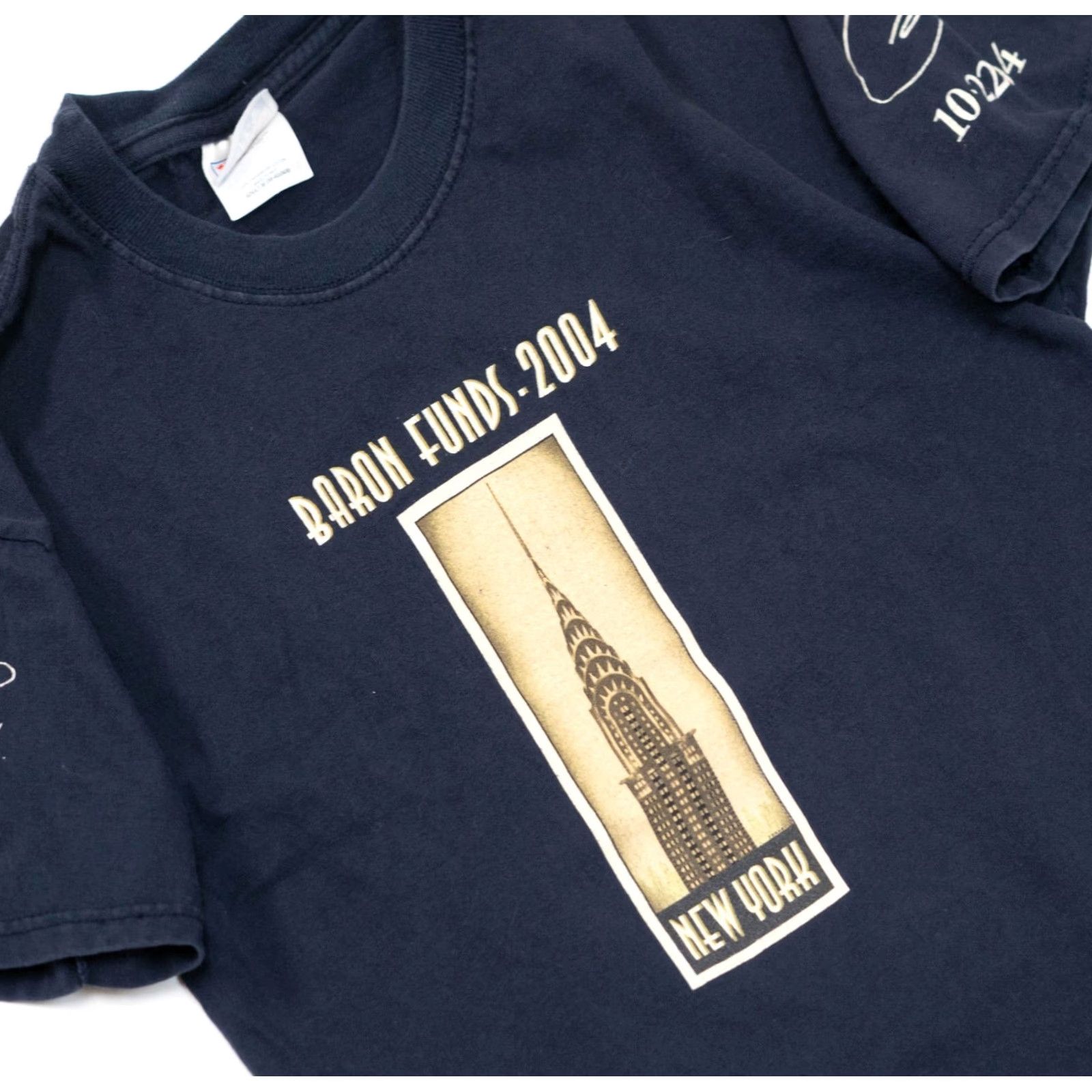 Hanes VINTAGE Hanes Beefy-T T-Shirt Men's Blue 2000s 2004 Empire State Trading Barons Funds Art Sports USA Logo Crew Neck Short Sleeve M Size US M / EU 48-50 / 2 - 6 Thumbnail