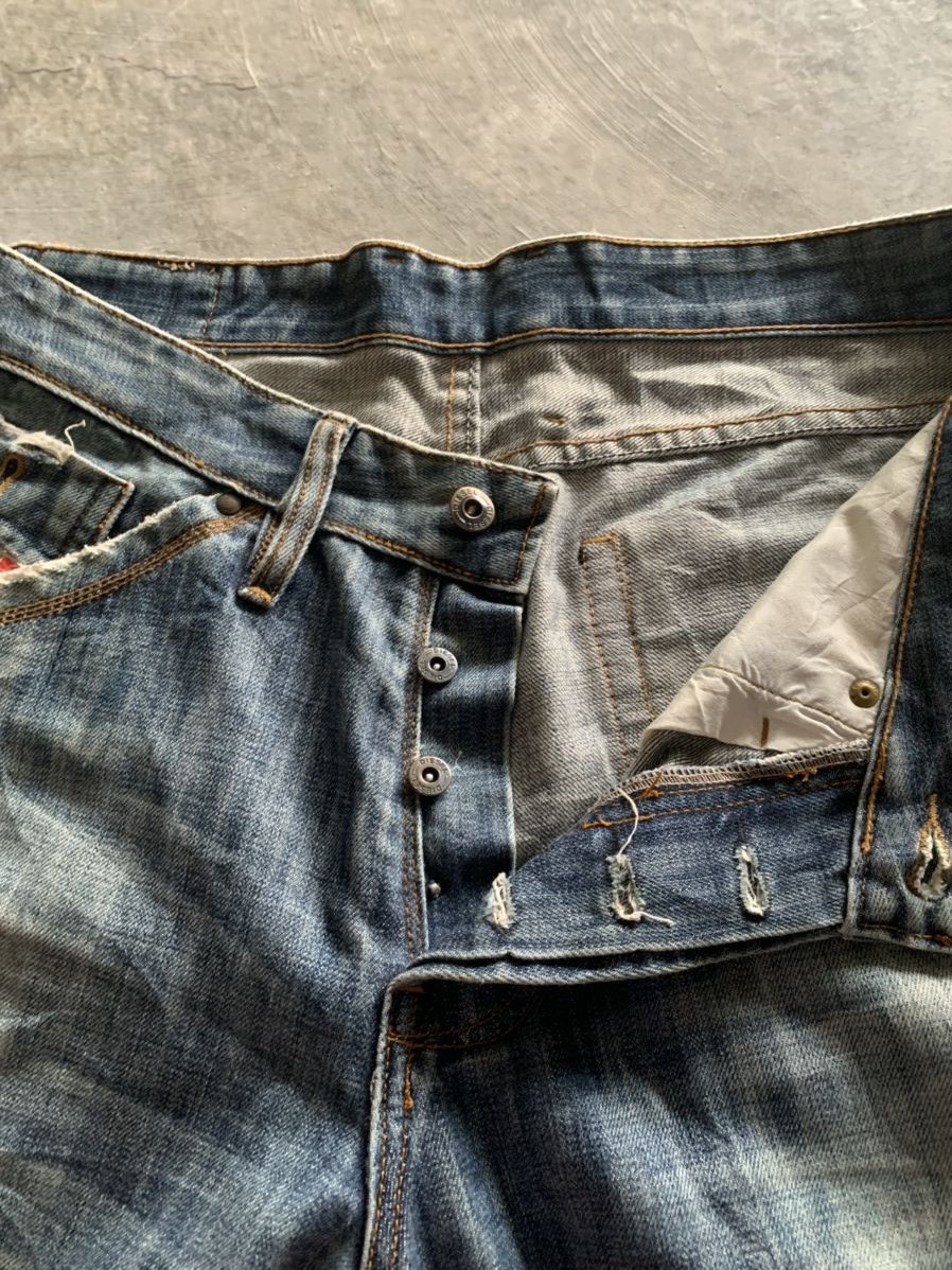 Designer × Diesel distressed loose diesel industry jeans Size US 37 - 6 Thumbnail