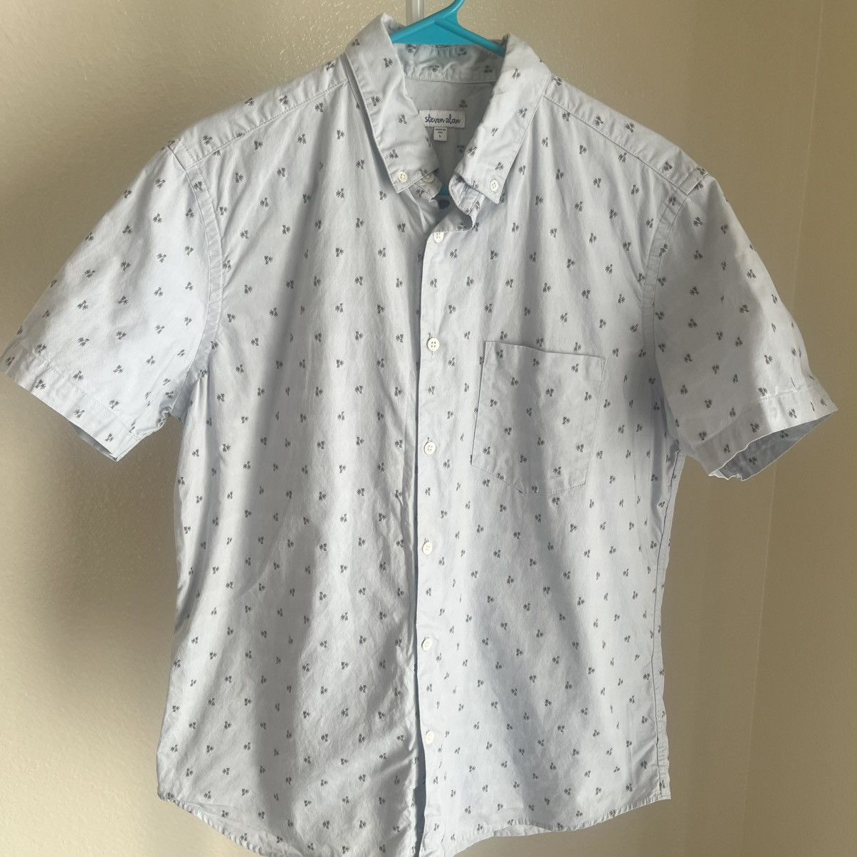 Steven Alan Steven Alan Short Sleeve Button Front Shirt Palm Tree Size L Size US L / EU 52-54 / 3 - 3 Thumbnail