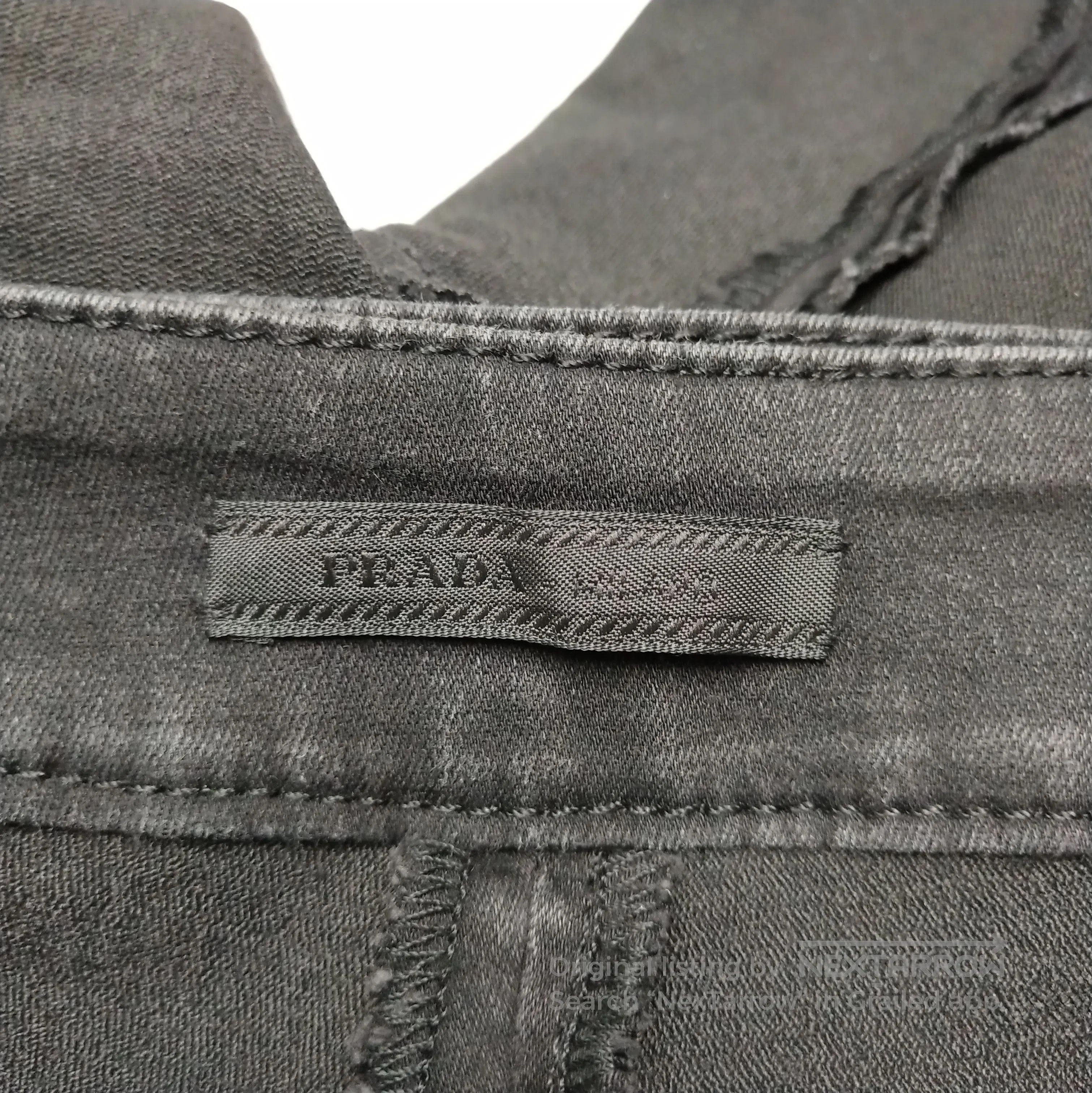 Prada Prada Black Slim Fit Cotton Trousers Size 27 . Size 27" / US 4 / IT 40 - 6 Thumbnail
