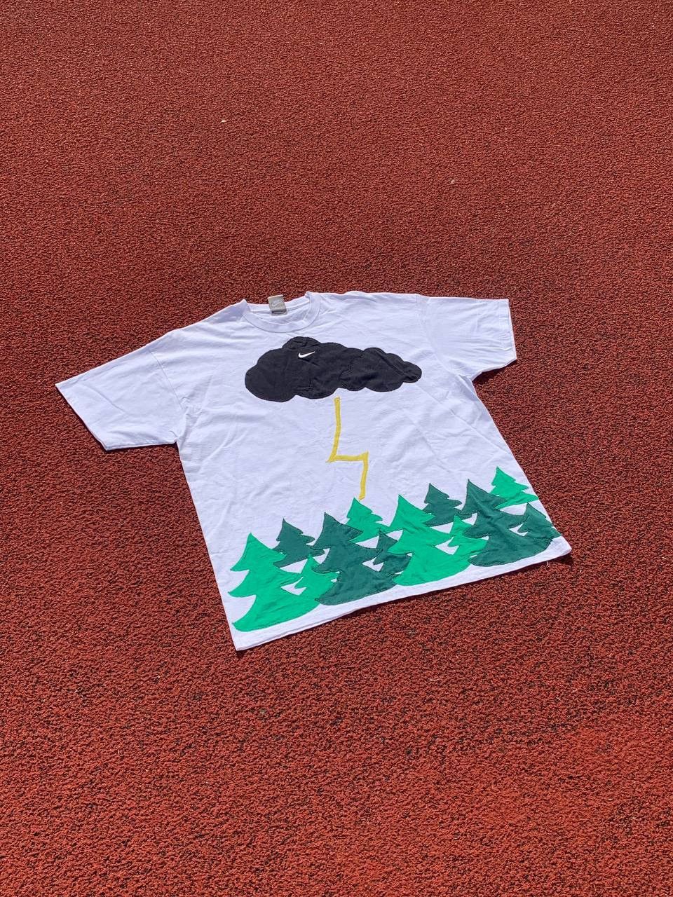 Handmade × Nike × Vintage Nike Vintage Handmade Lighting T-Shirt Size US XL / EU 56 / 4 - 3 Thumbnail