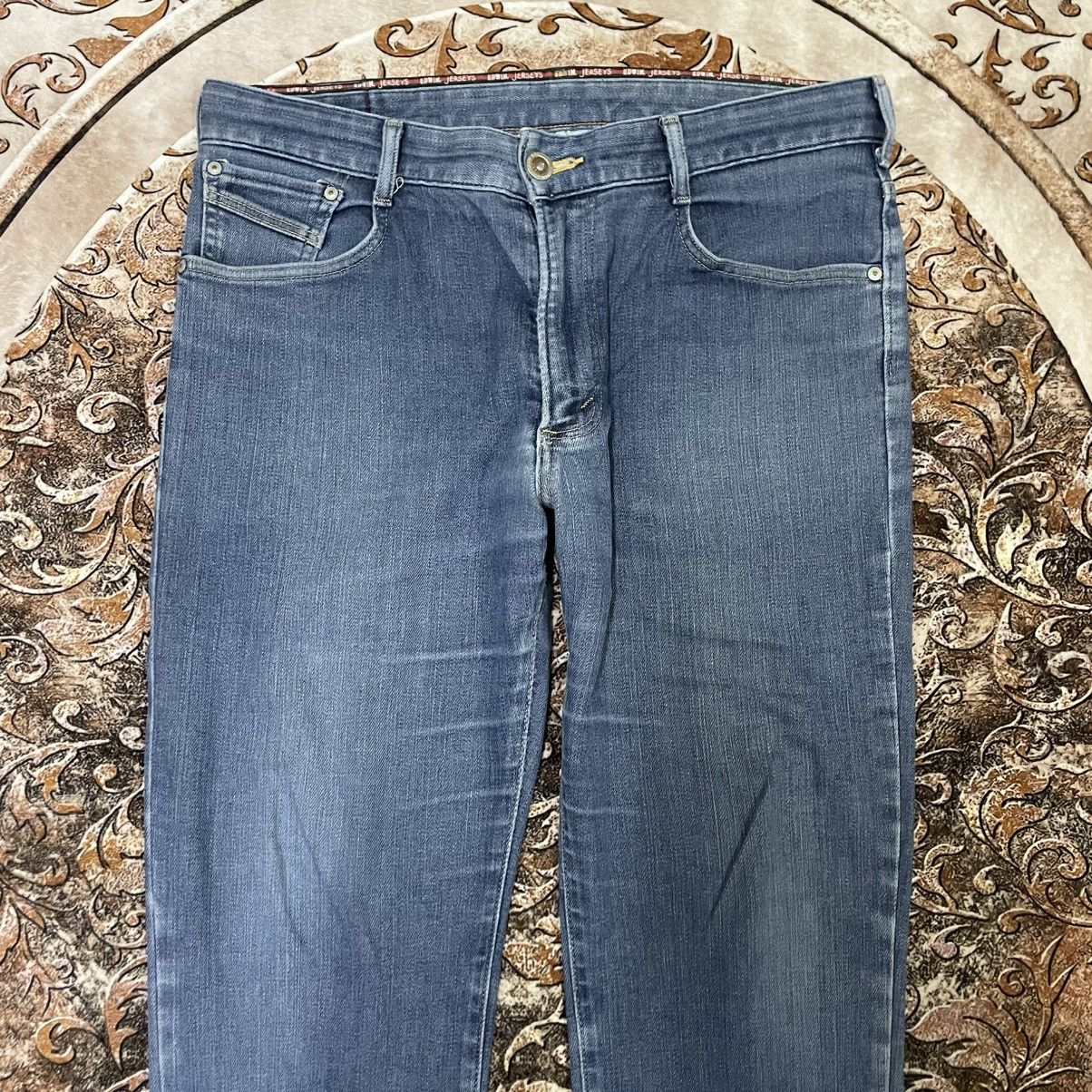 Edwin 🔥Vintage Edwin Jersey Washed Slim Fit Distress Denim Jeans Size US 36 / EU 52 - 2 Thumbnail