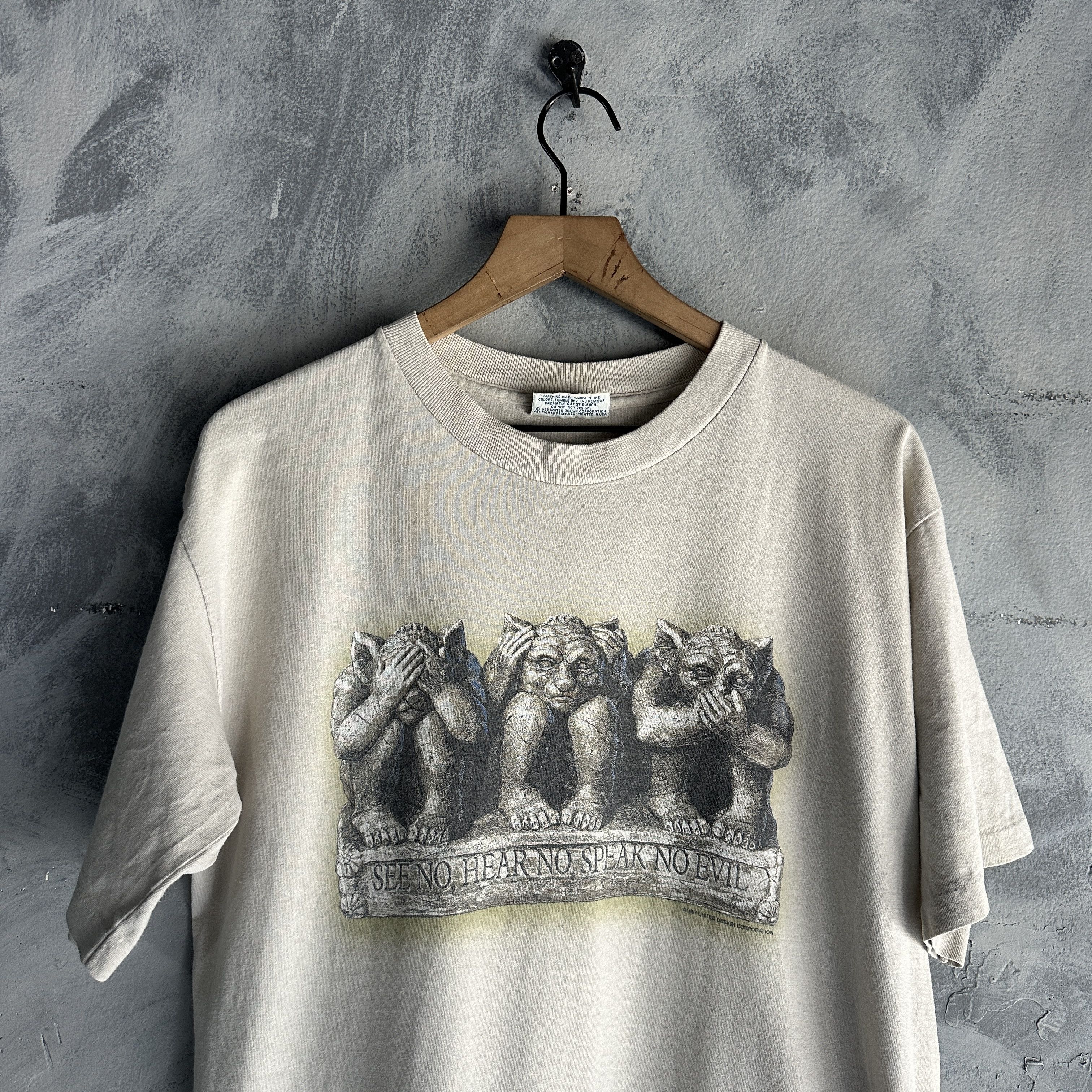 Other Vtg Gargoyles T shirt Mens "See No, Hear No, Speak No Evil" Size US M / EU 48-50 / 2 - 1 Thumbnail