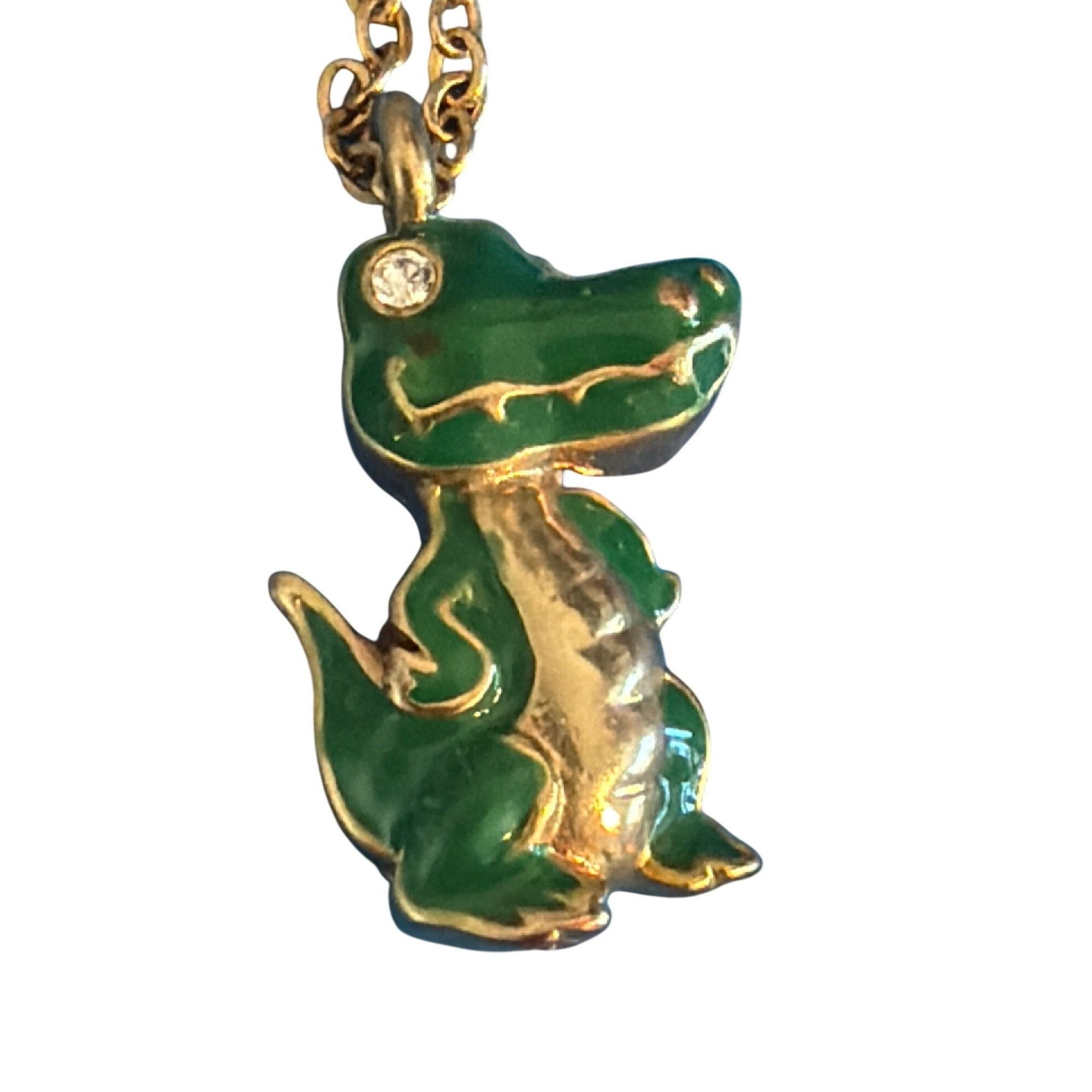 Other Lot of 3 Childrens Gold Tone Pendant Necklace Enamel Swan Di Size ONE SIZE - 3 Thumbnail