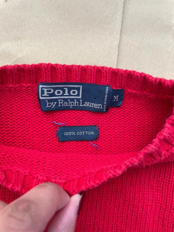 Polo Ralph Lauren Polo Ralph Lauren 90s crewneck Knitted Men red M Sweater Size US M / EU 48-50 / 2 - 4 Thumbnail