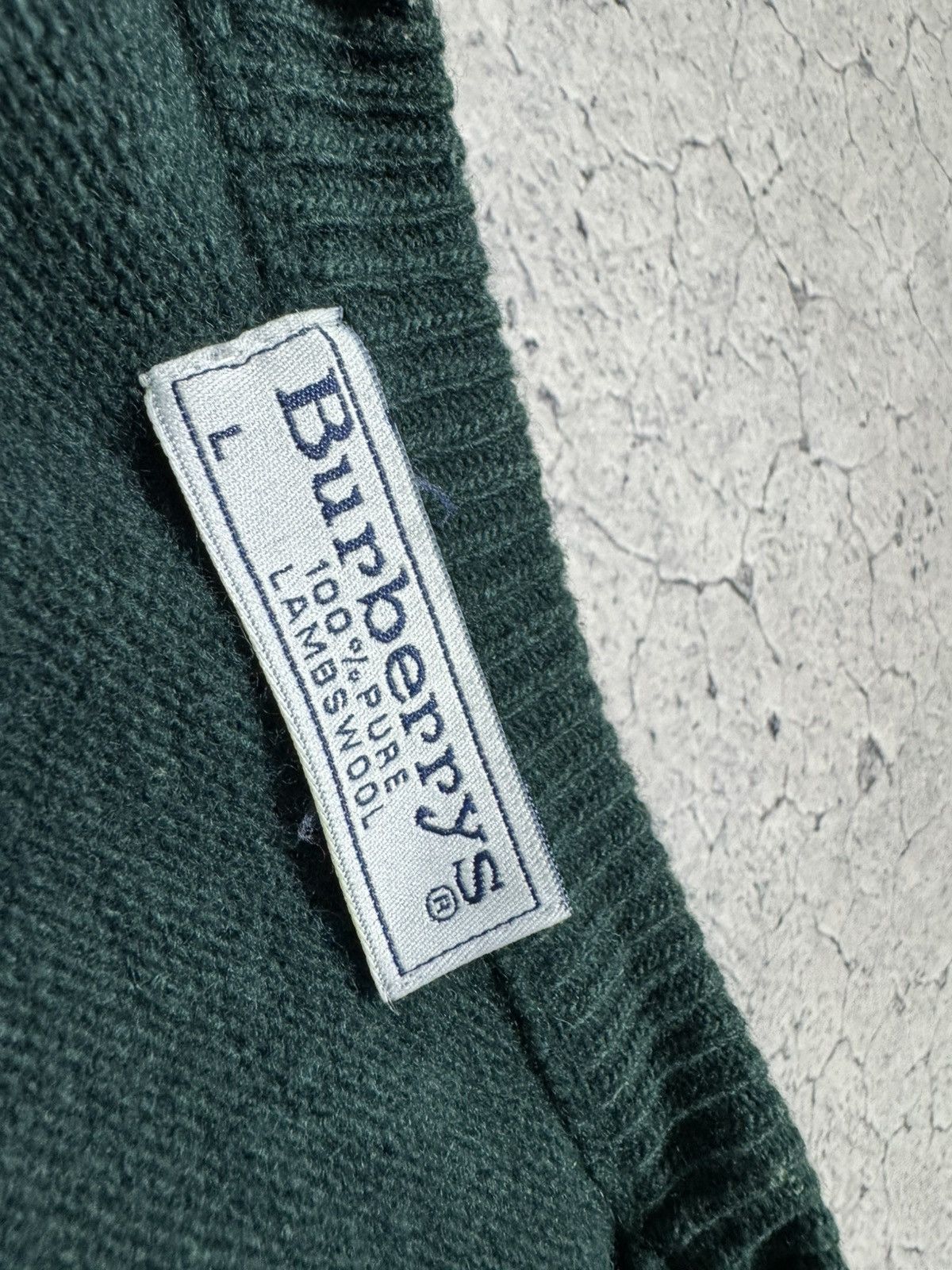 Burberry Burberrys Wool Vintage 90’s Sweater Green Size L Size US L / EU 52-54 / 3 - 6 Thumbnail