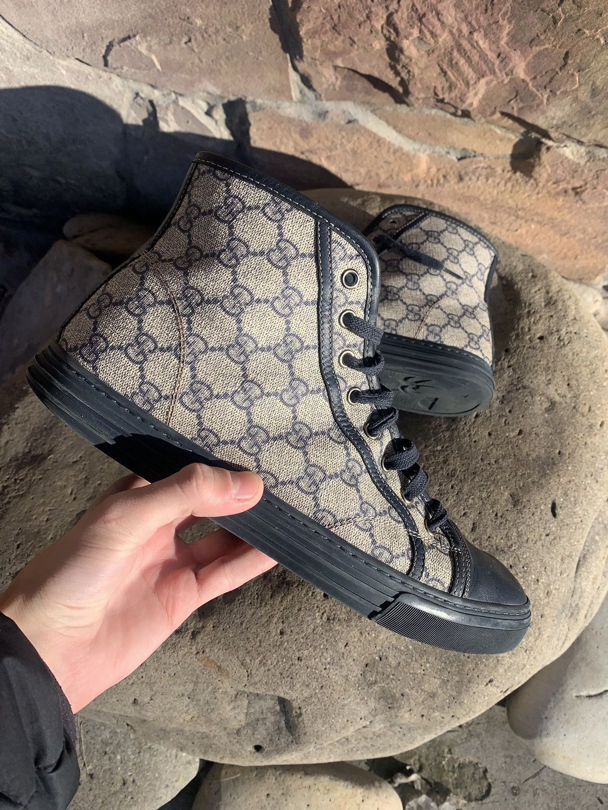 Gucci 🔥GUCCI MONOGRAM HIGHT TOP SNEAKERS Size US 9.5 / EU 42-43 - 4 Thumbnail