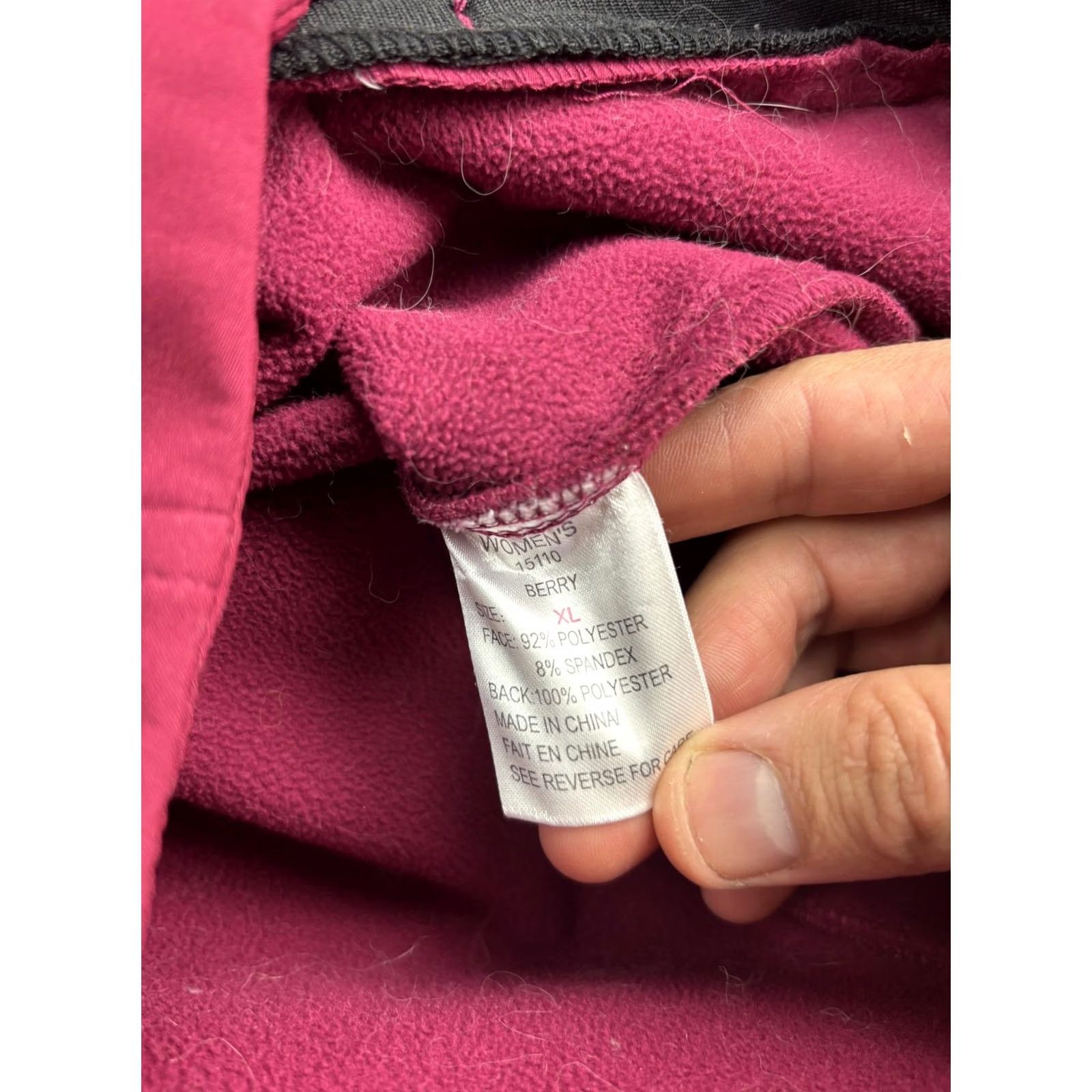 Vintage Woolrich Jacket Womens XL Pink Berry Softshell Full Zip Fleece Lined Outdoor Size XL / US 12-14 / IT 48-50 - 6 Thumbnail