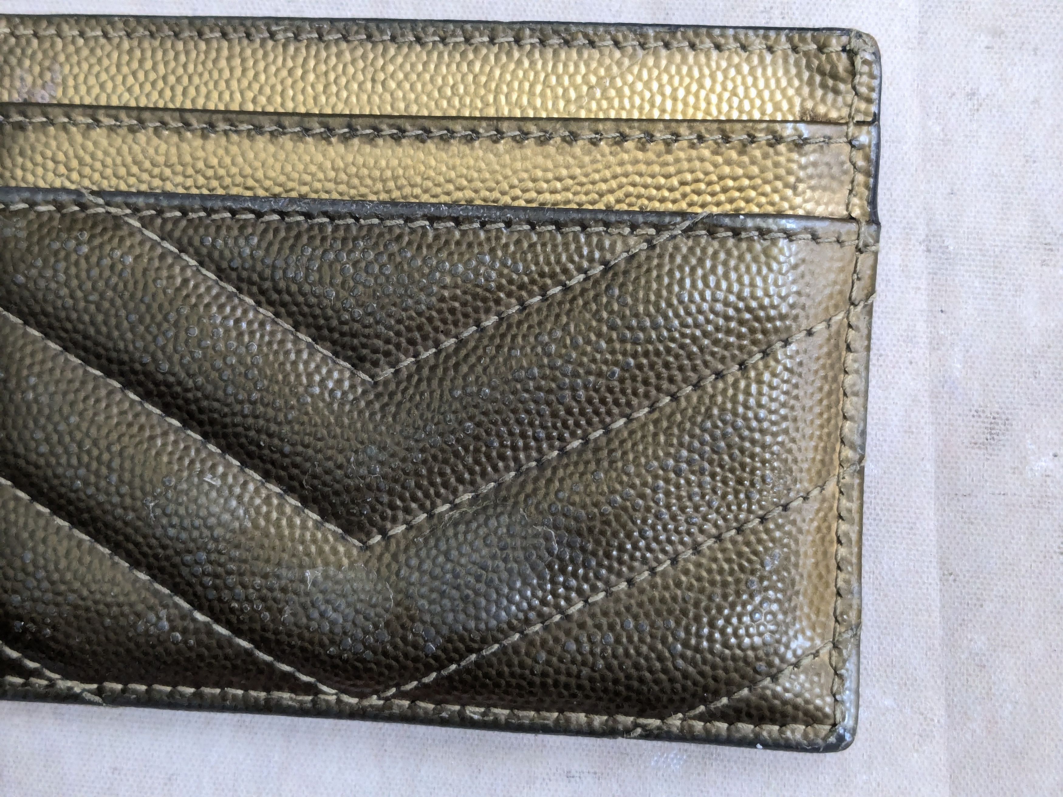 Saint Laurent Paris Saint Laurent Paris Cardholder Wallet Gold Wallet Size ONE SIZE - 6 Thumbnail