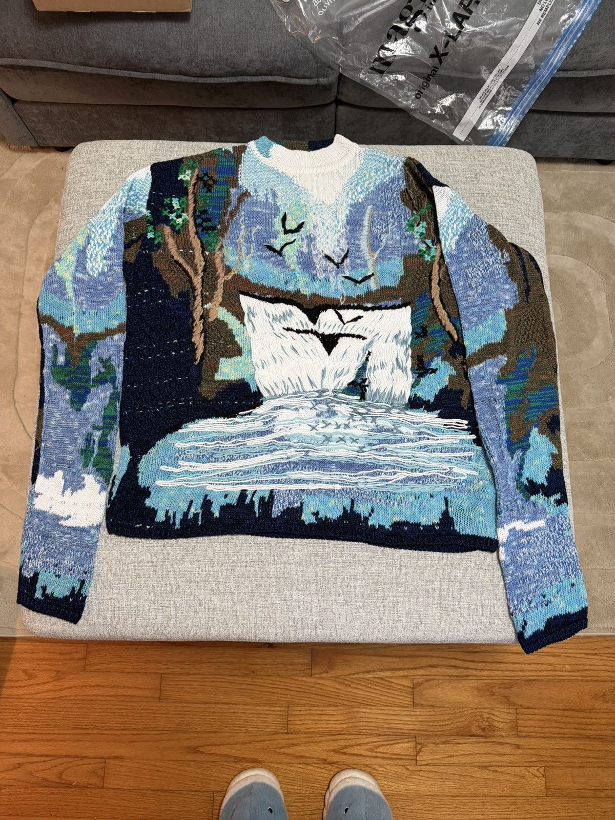 Off-White Off White Waterfall Knit Sweater Size US L / EU 52-54 / 3 - 1 Thumbnail