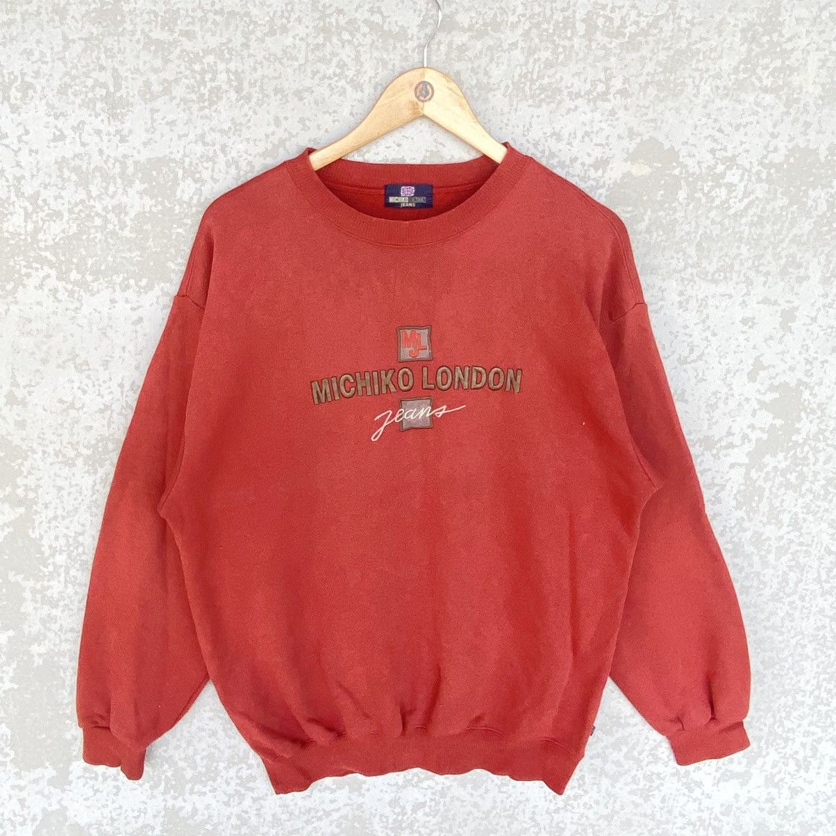 Vintage Michiko London Jeans Big Crewneck Sweatshirt Red