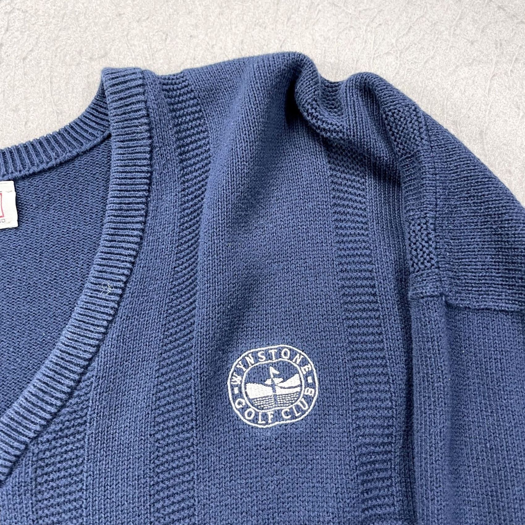 Titleist VINTAGE Titleist Golf Sweater Mens Large Blue Textured V Neck Knit Wynstone 90s Size US L / EU 52-54 / 3 - 4 Thumbnail