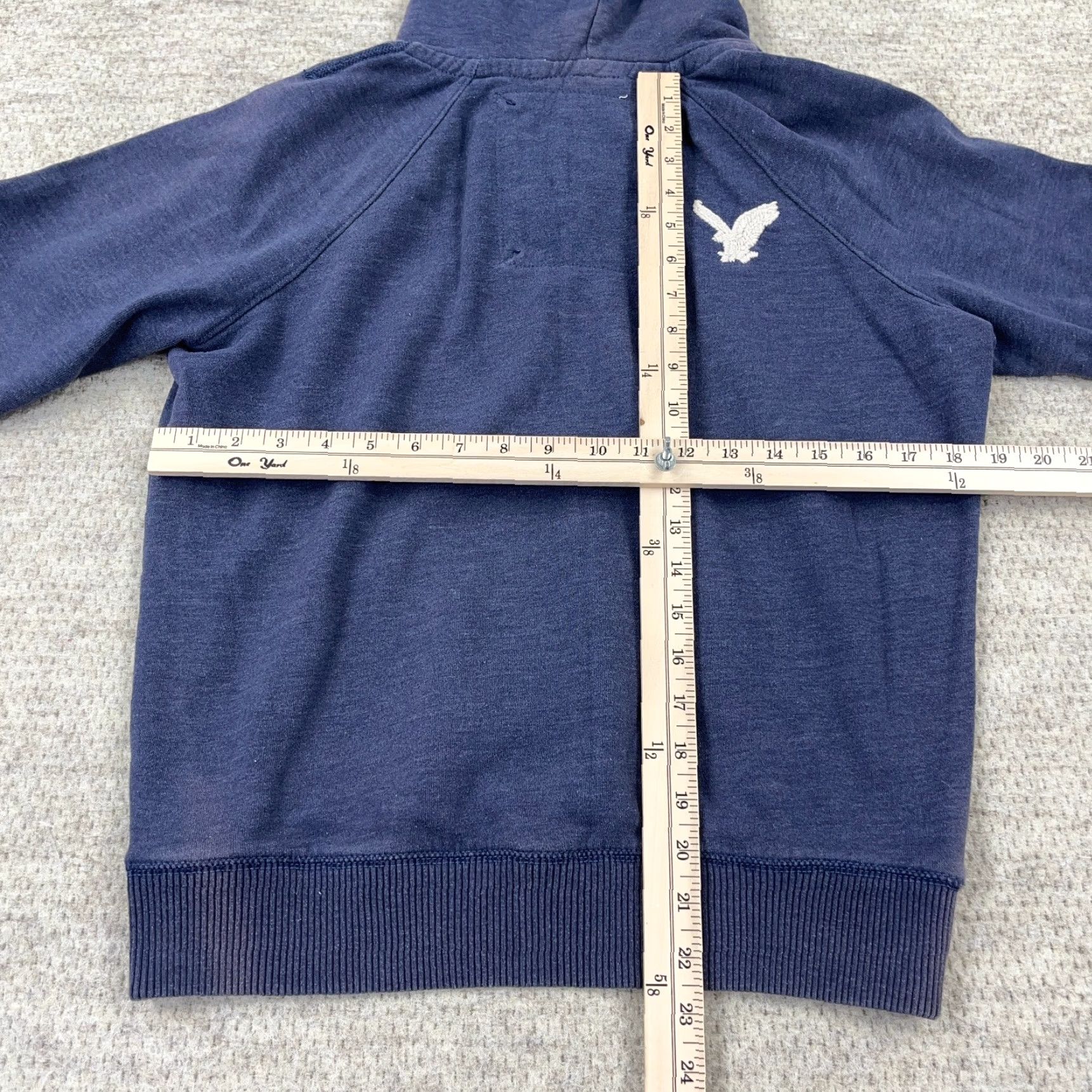 American Eagle Outfitters VINTAGE American Eagle Outfitters Hoodie Women L Blue Sun Faded Spell Out AEO 77 90s Modern Preppy Size L / US 10 / IT 46 - 7 Thumbnail