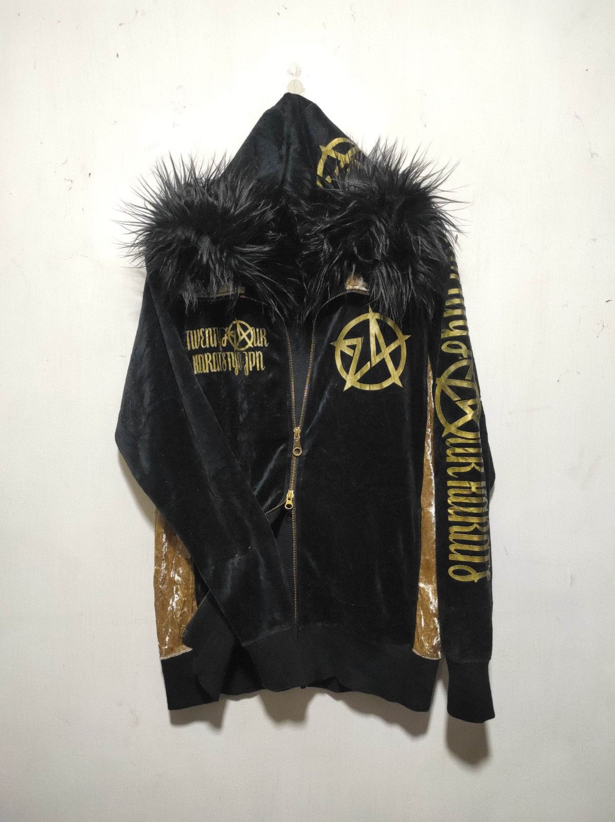 Japanese Brand 24 Karate Velvet double zip fur hoodie LGB style Size US L / EU 52-54 / 3 - 3 Thumbnail