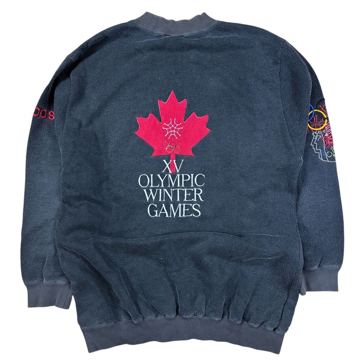 Adidas Mens Vintage Sweatshirt Adidas Olympic Winter Games Size S-M Size US M / EU 48-50 / 2 - 2 Thumbnail