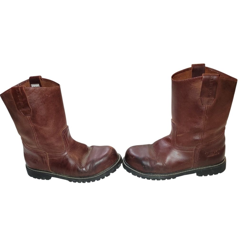 Other Work Power Mountain VAQUEROS Men Pull-On Brown Leather Steel Size US 8 / EU 41 - 2 Thumbnail