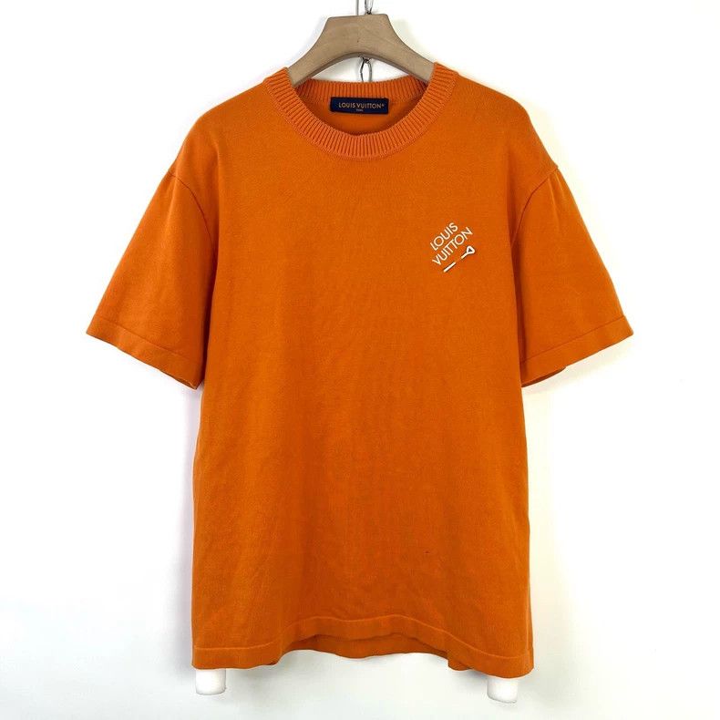 Louis Vuitton Louis Vuitton Orange pin embroidered monogrammed knit short Size US L / EU 52-54 / 3 - 2 Thumbnail