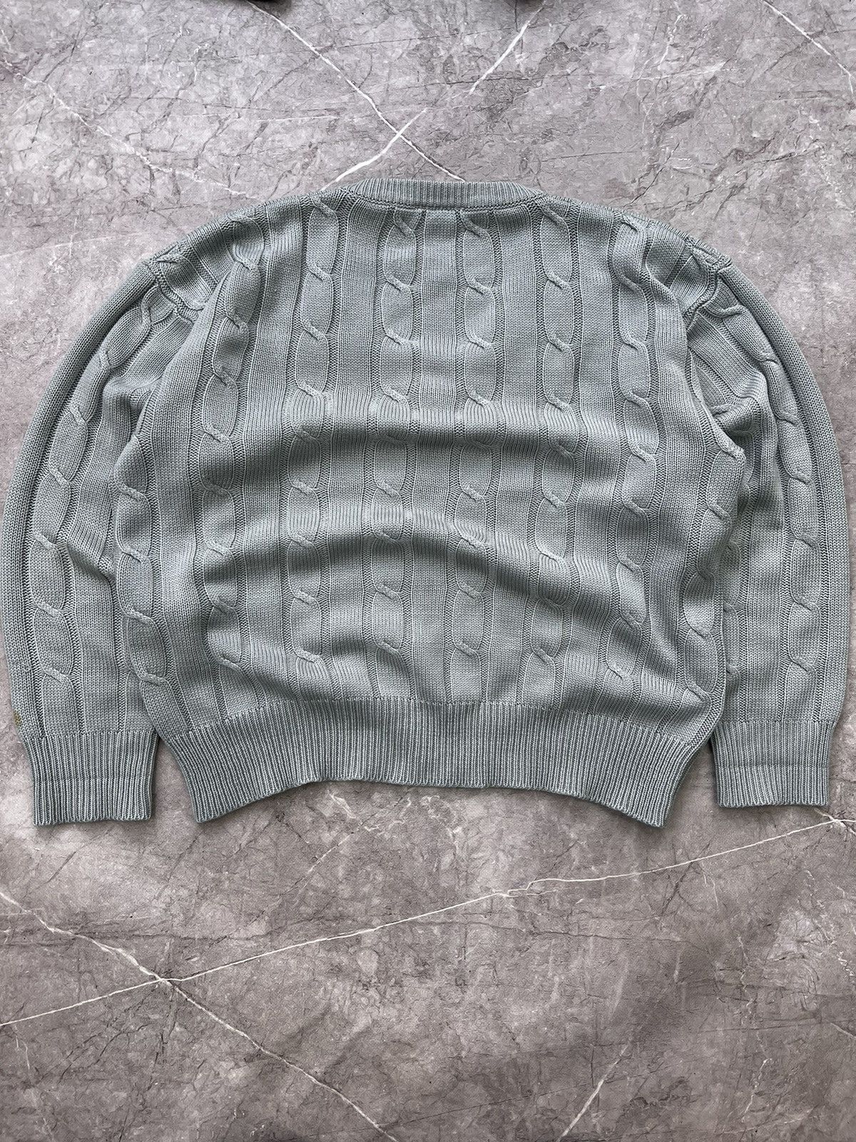 Lacoste × Vintage Vintage Lacoste Knit Wool Vneck Cardigan Sweater Size US L / EU 52-54 / 3 - 10 Thumbnail