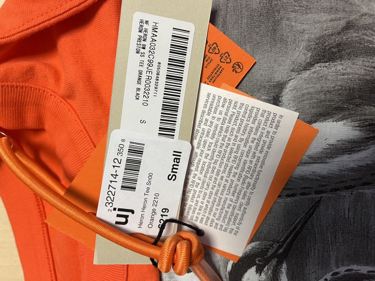 Heron Preston Heron Preston Orange Heron T-Shirt Size US S / EU 44-46 / 1 - 5 Thumbnail