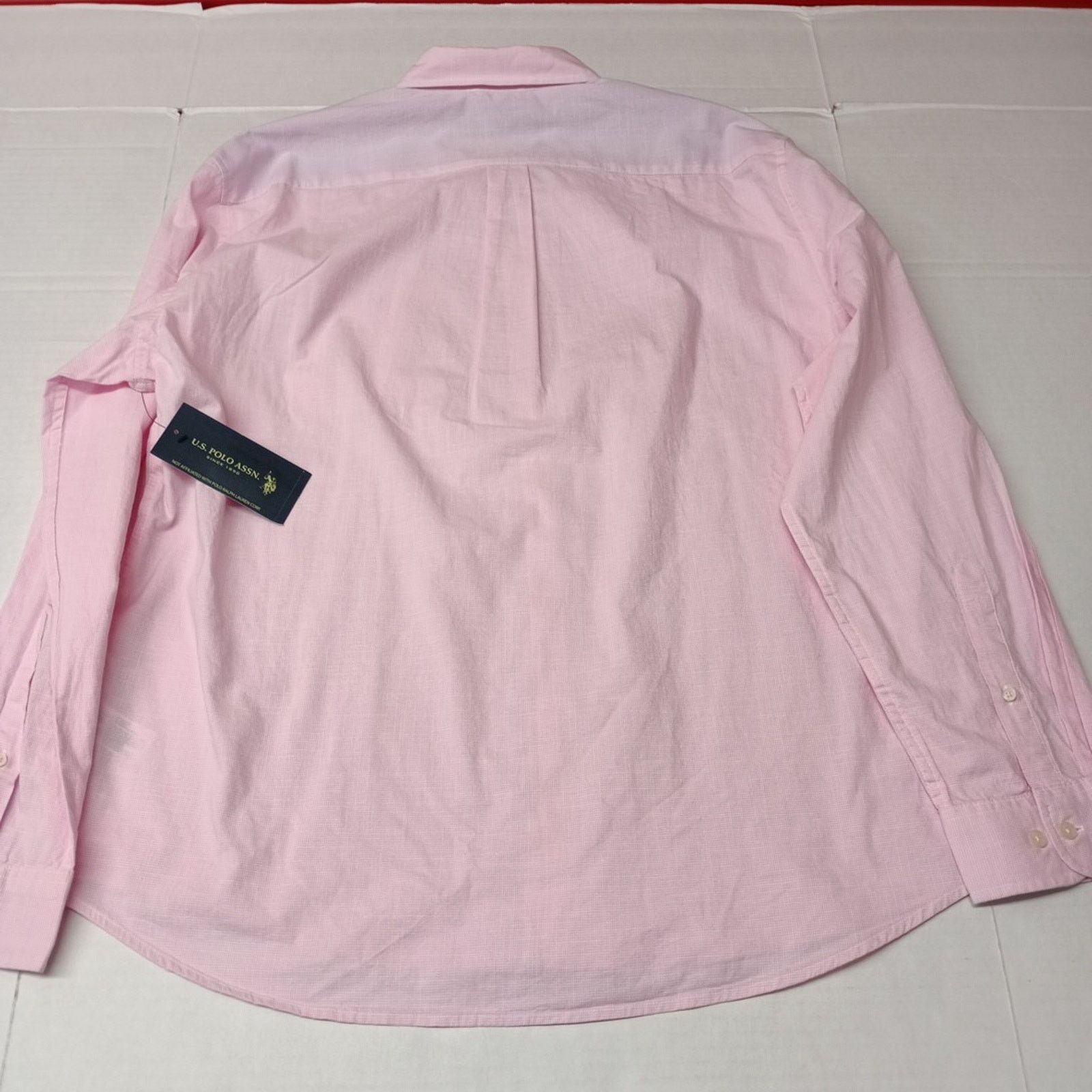 U.S. Polo Assn. U.S. Polo Assn. Button Woven Shirt Men's 2XL Pink Checkered Size US XXL / EU 58 / 5 - 9 Thumbnail