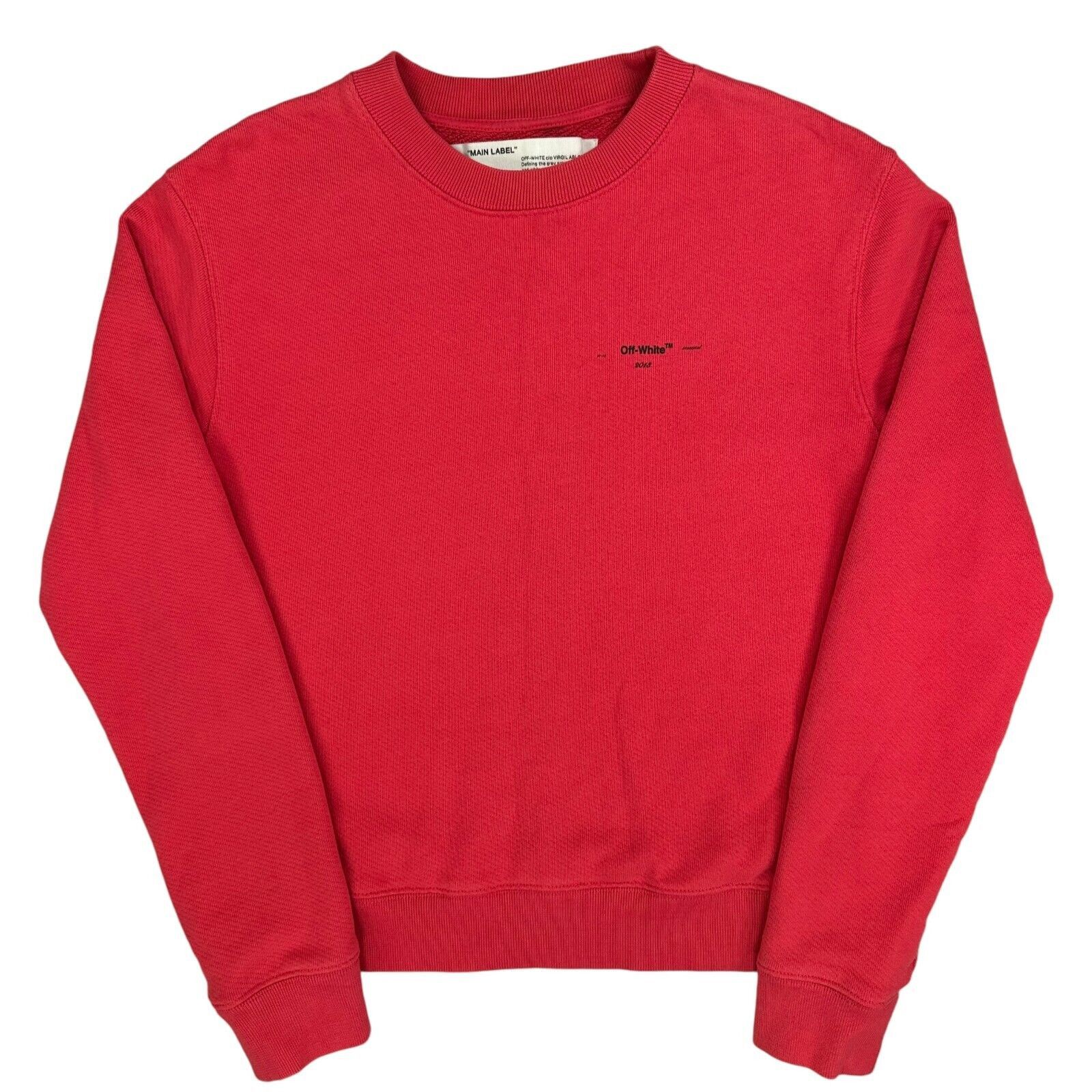 Off White Off White Size S Sweatshirt Red Subtle Graphic Print Logo Grailed