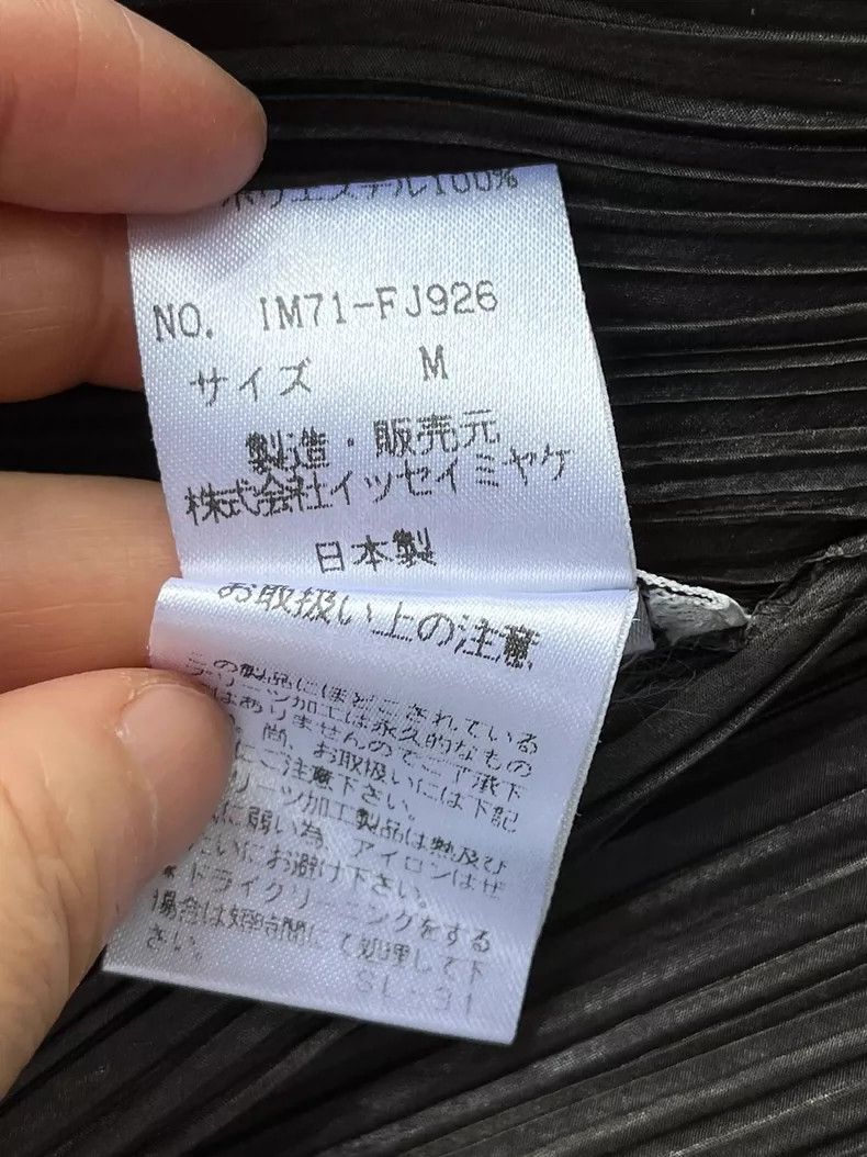 Issey Miyake Issey Miyake Grey herringbone twill pleated mainline top Size M / US 6-8 / IT 42-44 - 8 Thumbnail