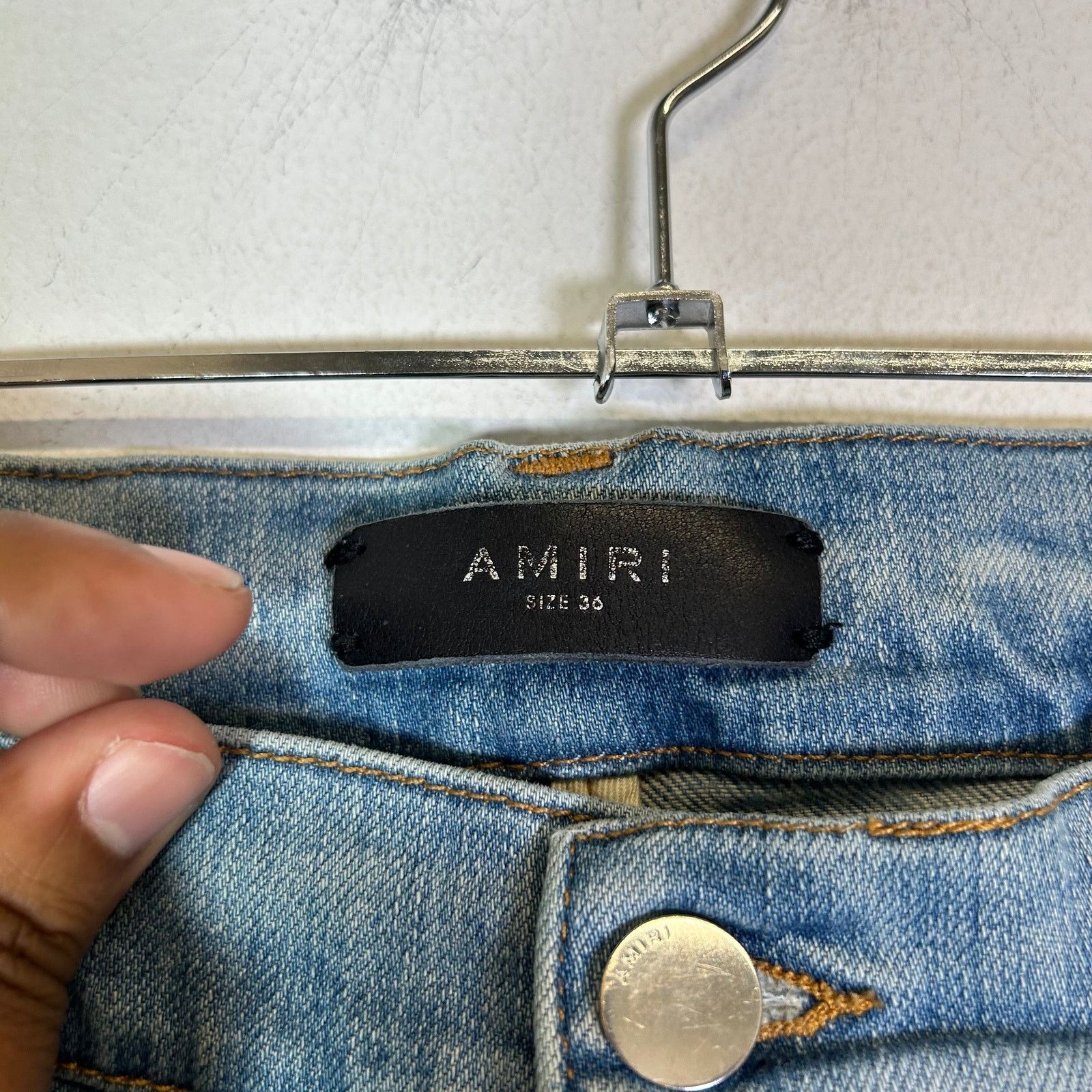 Amiri Amiri Lightwash Leopard Thrasher Jeans Size US 36 / EU 52 - 4 Thumbnail