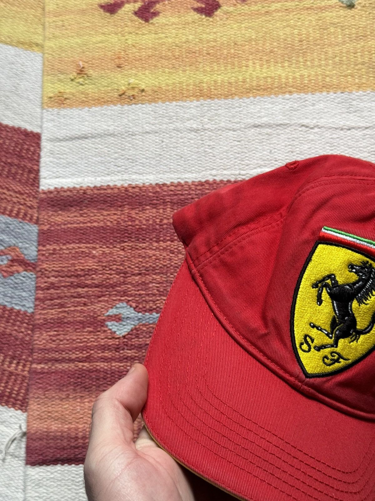 Vintage Vintage 90’s Ferrari y2k Formula 1 Red Racing Hat Size ONE SIZE - 4 Thumbnail
