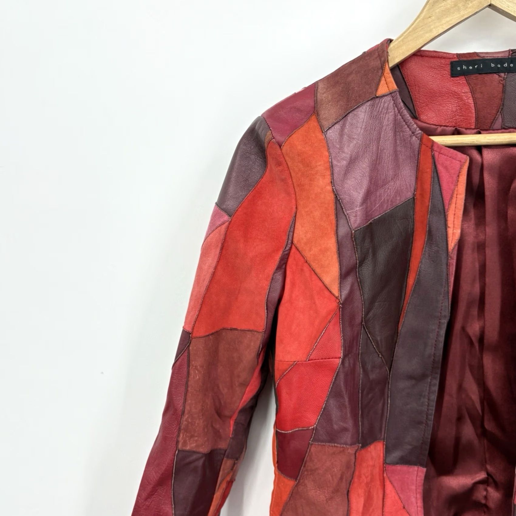 Vintage VINTAGE Suede Leather Patchwork Jacket Small Whimsigoth Witchy 90s ASO Charmed Womens Jacket Size S / US 4 / IT 40 - 2 Thumbnail